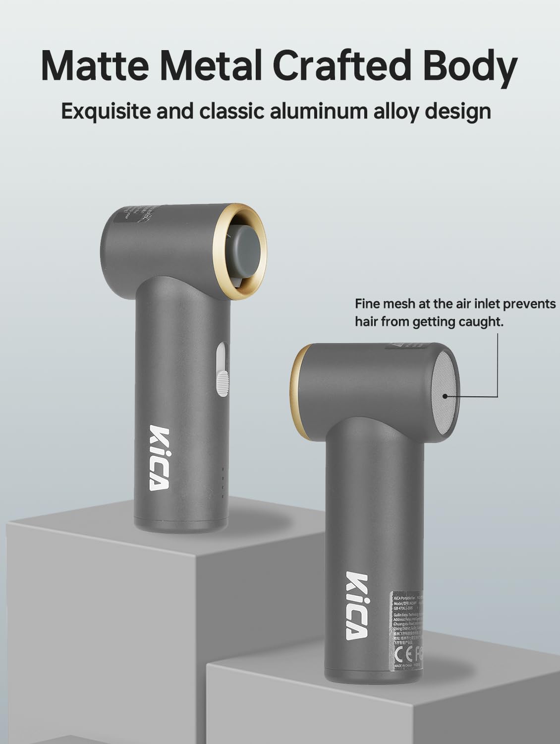 Kica Jetfan Mini Handheld Fan[Max 14Hrs Working Time] Personal Fan With 3000Mah Usb Rechargeable