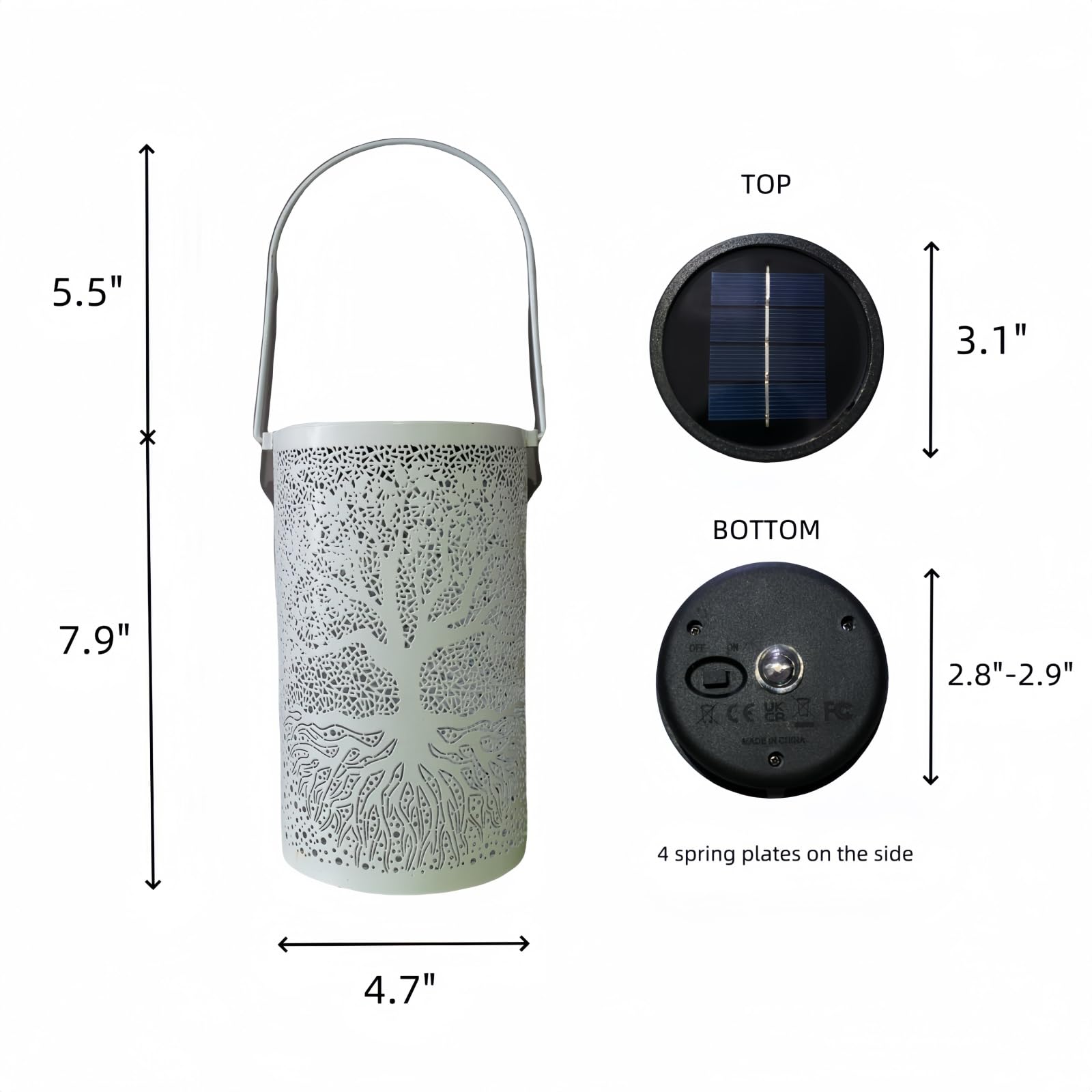 Joci Foci Holiday Decor, The Tree Of Life Solar Lantern Outdoor Waterproof, Hanging Solar Light, Weather Resistant, Metal Garden Decor Outdoor, Thanksgiving Christmas Table Decor Indoor,  For Women