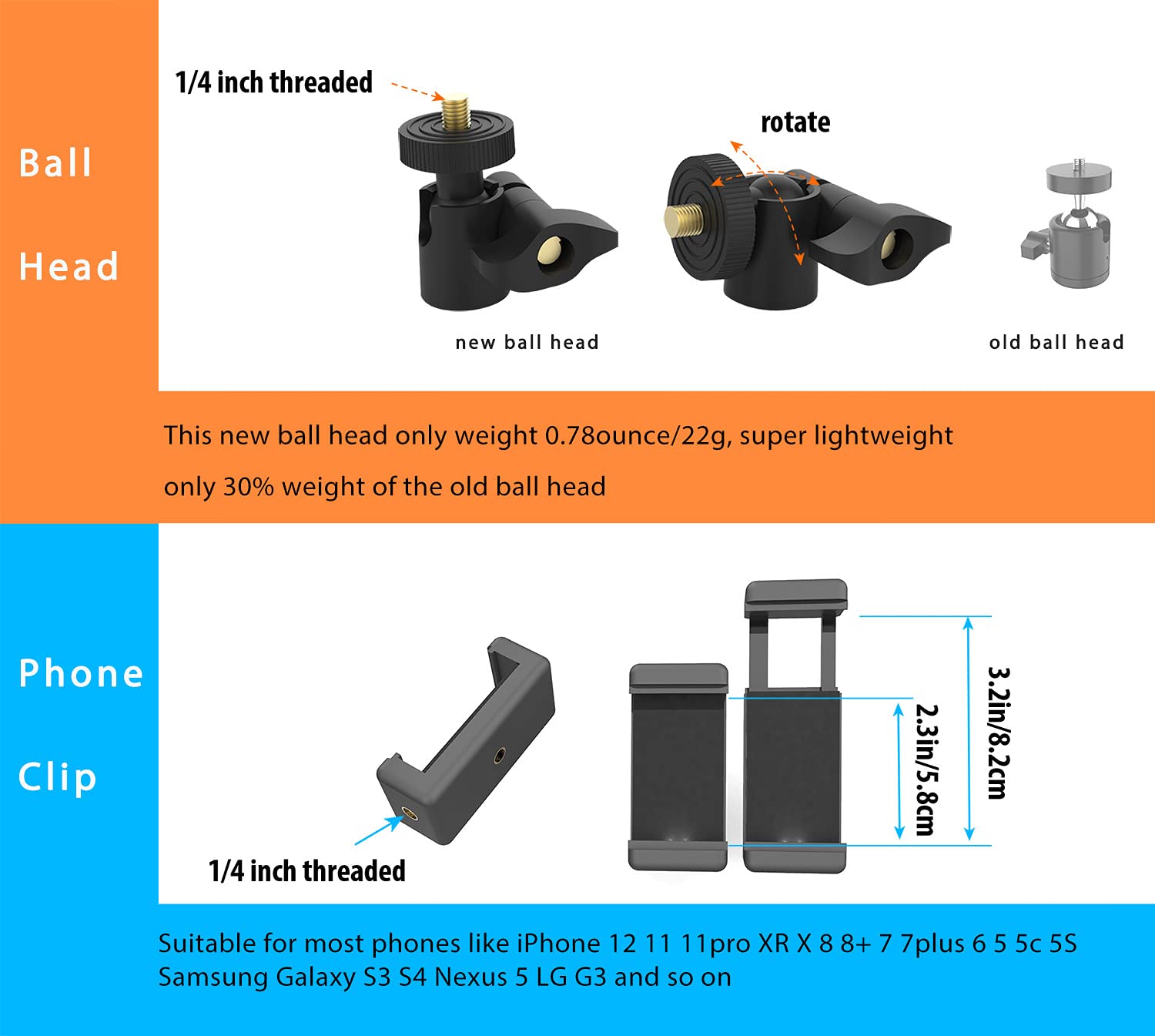 Pozliv Long Overhead Tripod Mount For Iphone Webcam Ring Light, Gooseneck Desk Phone Arm Holder For Over Head Video Recording Filming Live Streaming, Webcam Tripod Stand With Articulating Arm