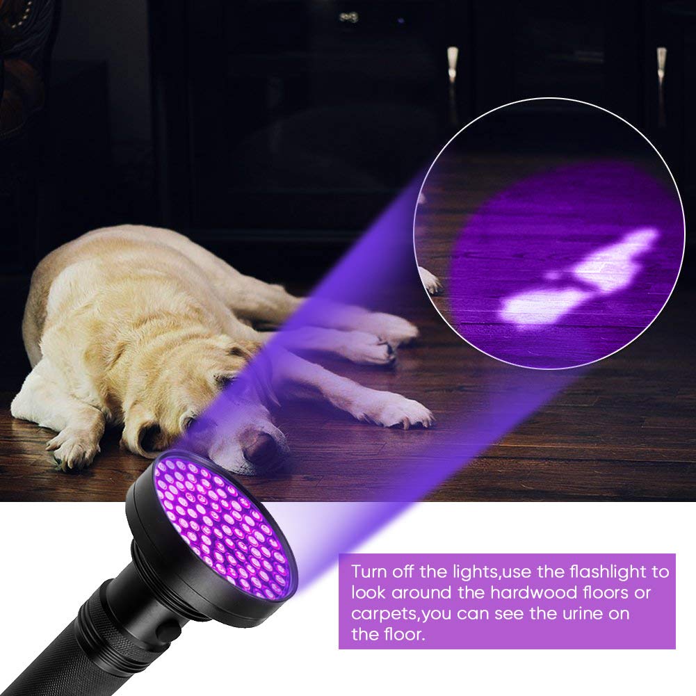Eecoo Black Light Flashlight, 100 Led 395 Nm Flashlights, Super Bright Ultraviolet Flashlight Professional Black Light Pet Urine Detector For Dog/Cat,Hunting Scorpions,Search For Bed