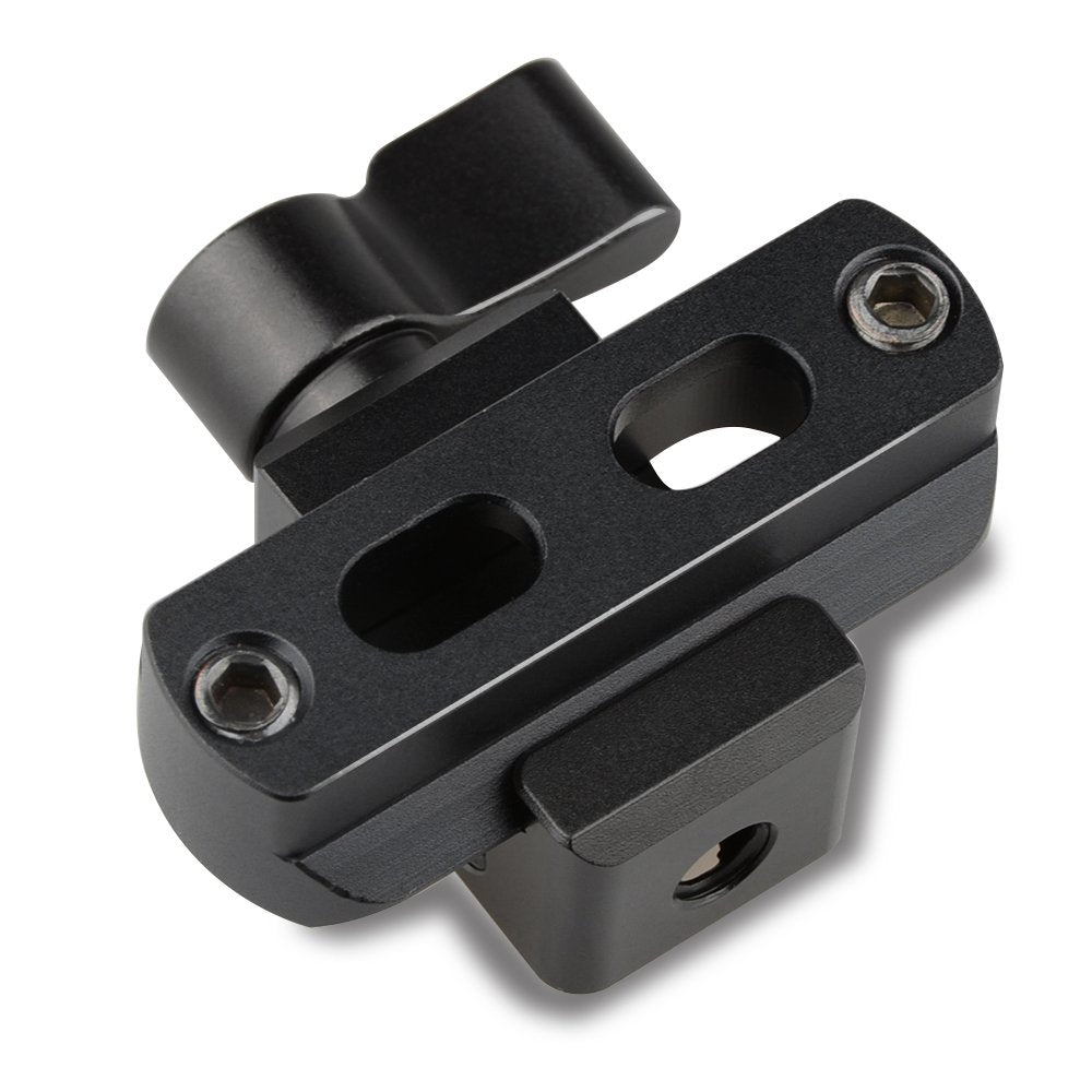 Camvate Wood Handgrip Kit With Built-In Ball Head Connection And 15Mm Rosette Railblock