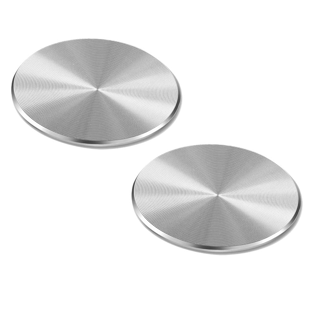 D.Sking 2-Pack Replacement Mount Metal Plates Car Phone Holder 3M Adhesive Cd Metal Plates For Mount Kits (Silver)