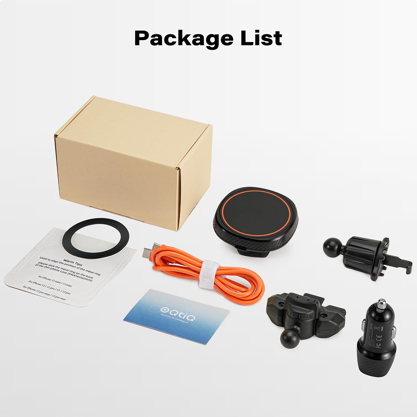 Oqtiq Qi2- Magnetic Wireless Charging Car Mount Cd Phone Holder Compatible With Magsafe Iphone 16-12 Series