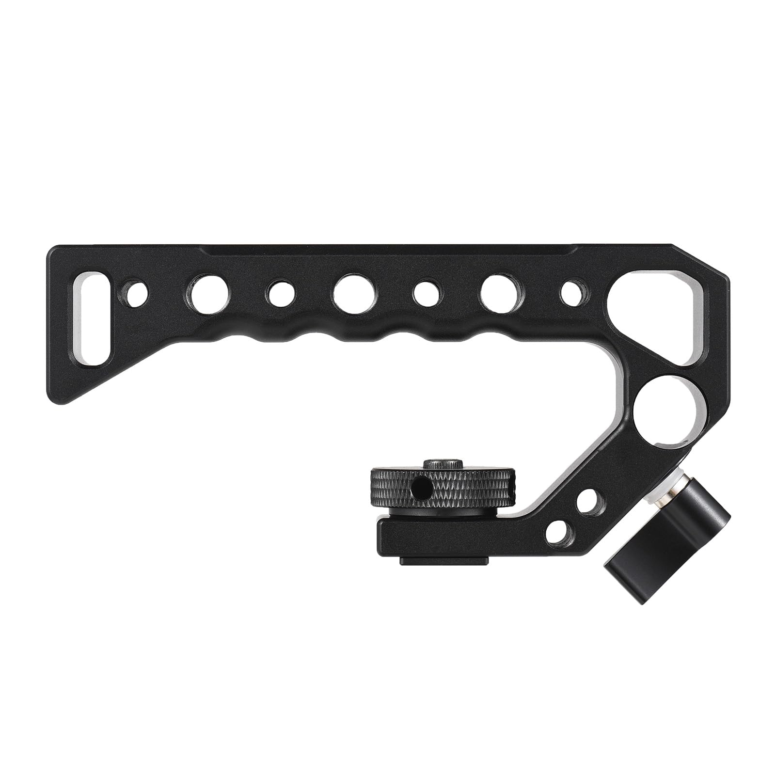Sunydog Universal Top Handle Camera Top Handgrip With 4 Cold Shoe Mounts Arri Positiong Hole 1/4In And 3/8In Threaded Holes Compatible With Camera Cage Sports Camera For Vlogging Live Streaming