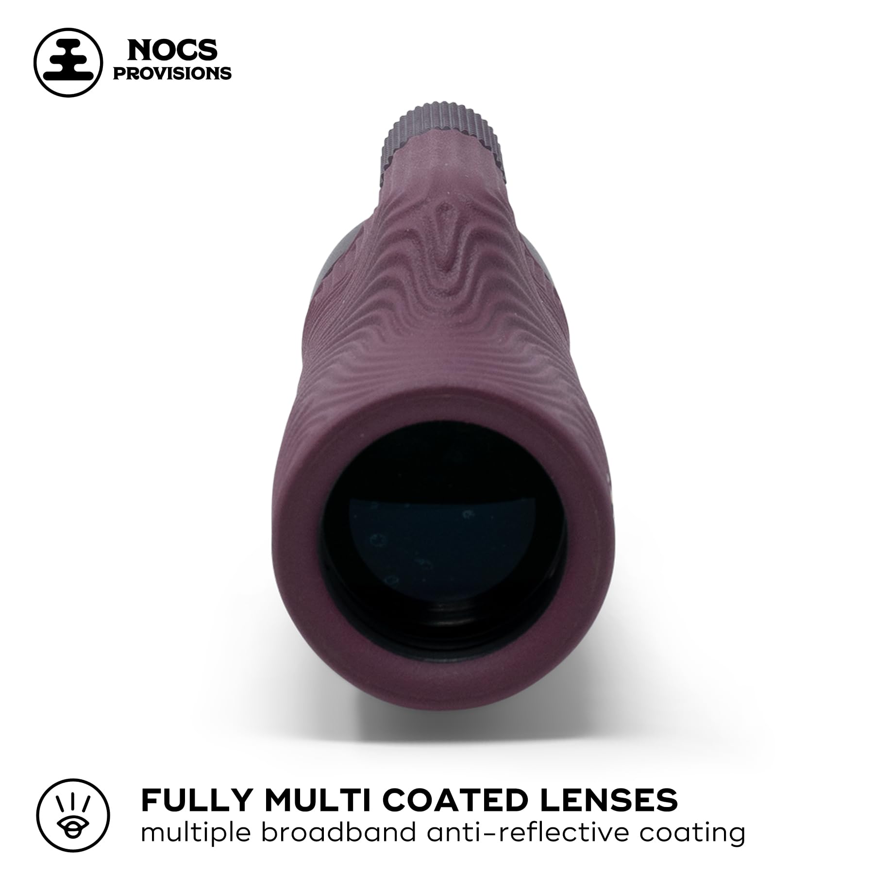 Nocs Provisions Field Tube 10X32 Waterproof Monocular, 10X Magnification Telescope, Bak4 Prism, Wide Field Of View For Bird Watching, Backpacking & Wildlife Viewing - Oxblood Maroon