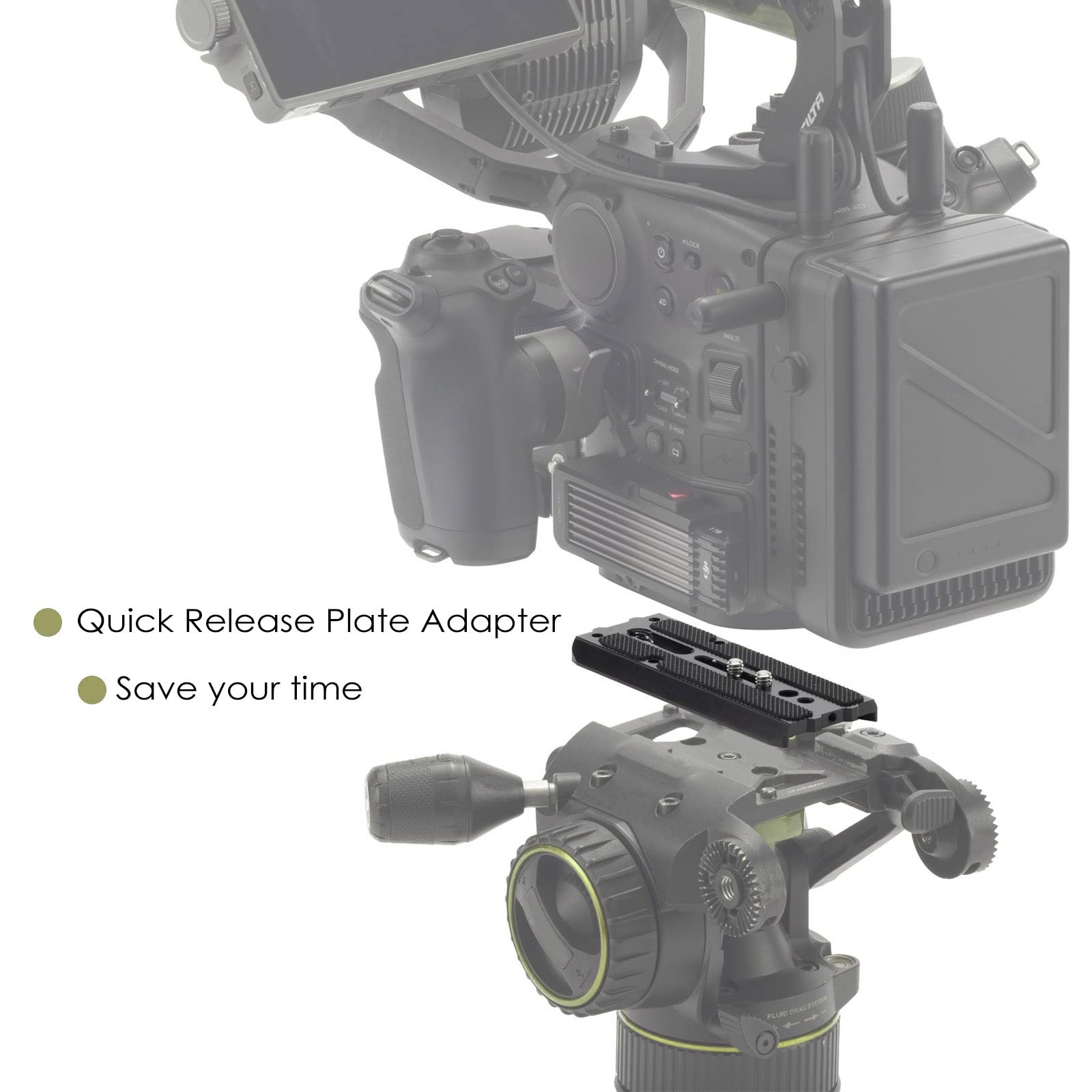 Difesuro Df Digitalfoto Irig Thanos Stabilizing Arm Adapter,Steadycam Gimbal Vest Rotatable Ball Head With Quick Release Plate Compatible With Dji Ronin 4D/Rs2/Rsc2,Crane 3S Etc Connect 12/13/16Mm Tube Vest