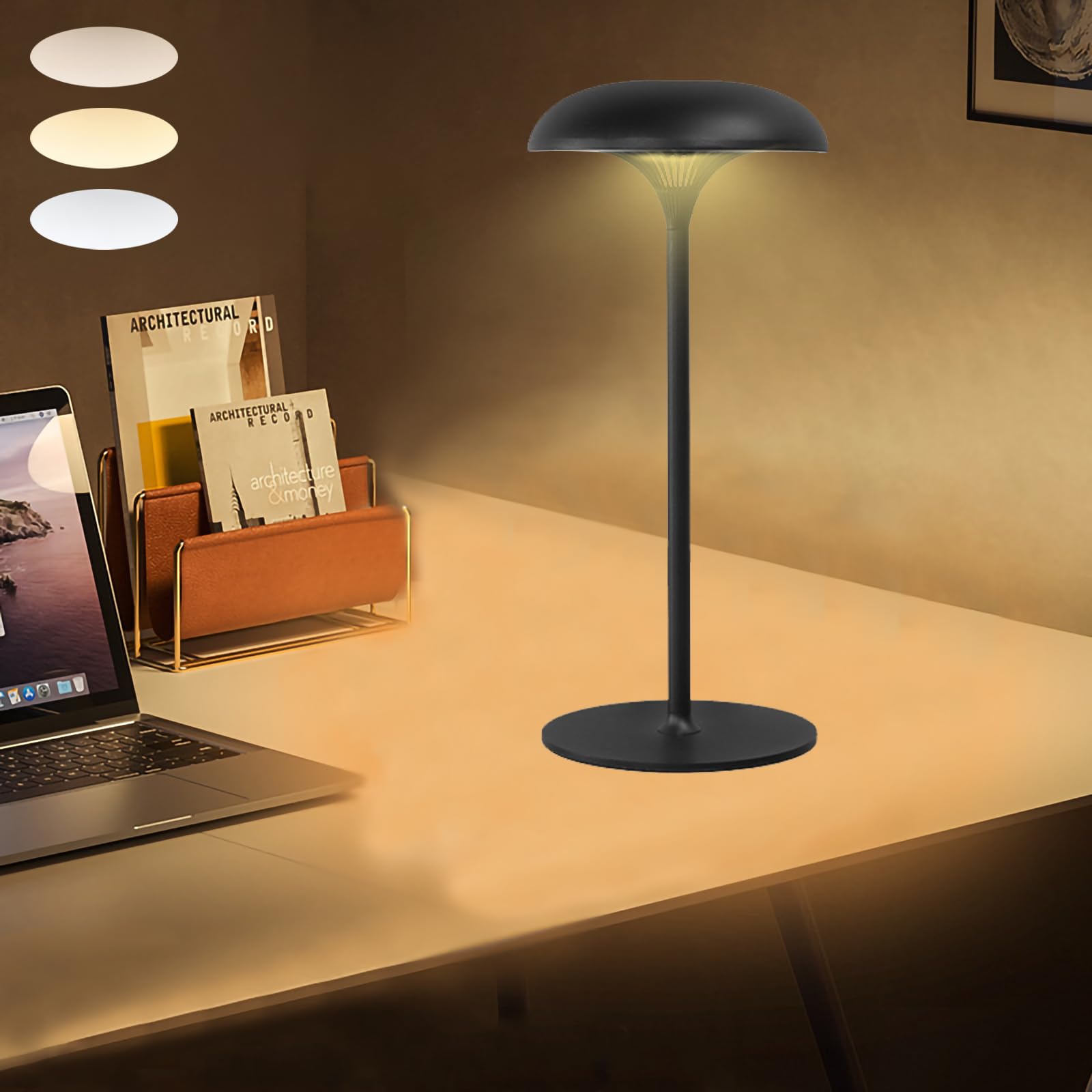 Aokzxc Table Lamp For Bedroom, Touch Lamps For Nightstand, Dimmable Bedside Mushroom Lamp For Night Stands