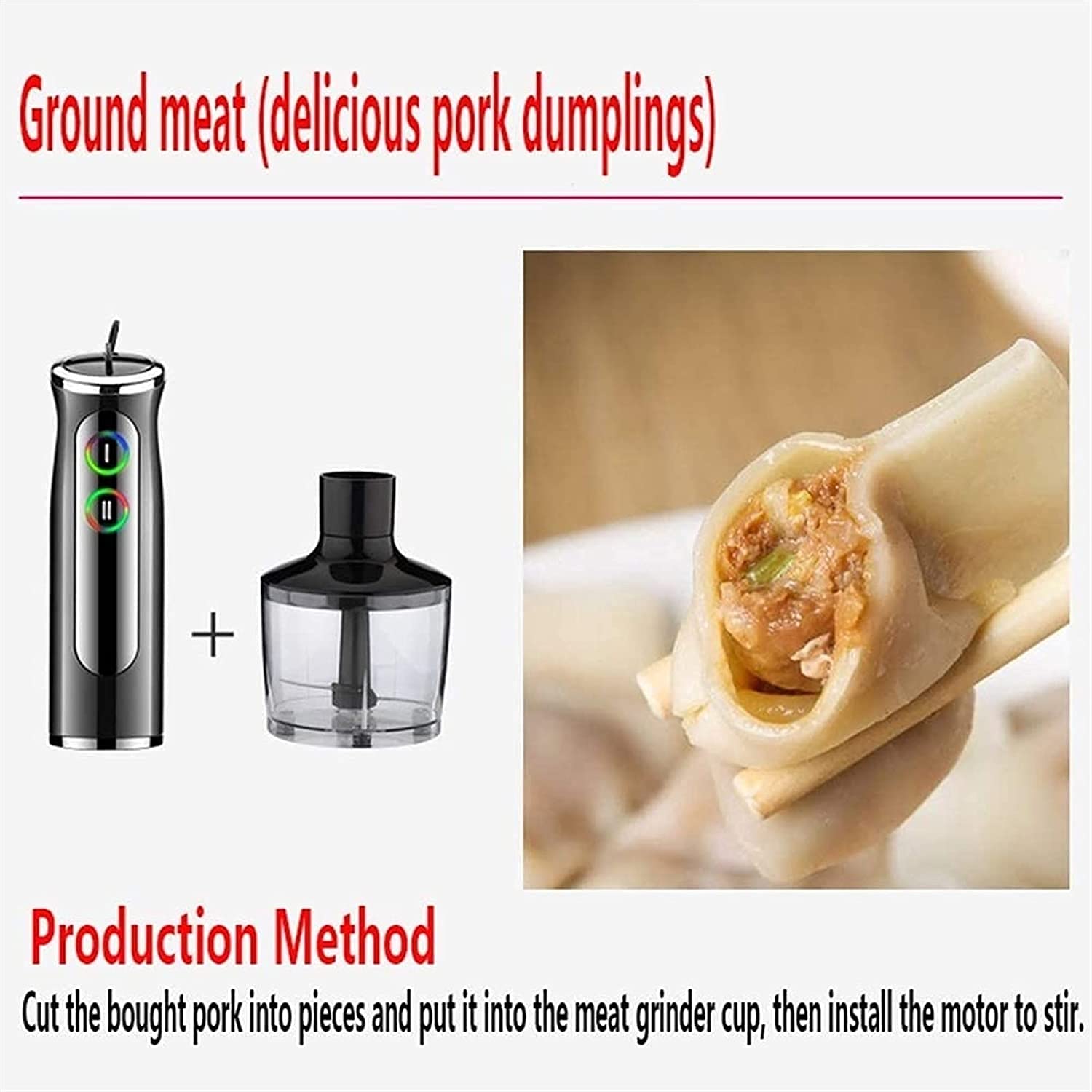 Kaabeto Hand Blender 1000W 700Ml Immersion Blender 9 Speed Control, 4 In 1 Powerful Stick Blender, Chopper, Whisk, 500Ml Food Grinder For Sauces Smoothie Puree Infant Food (Black)