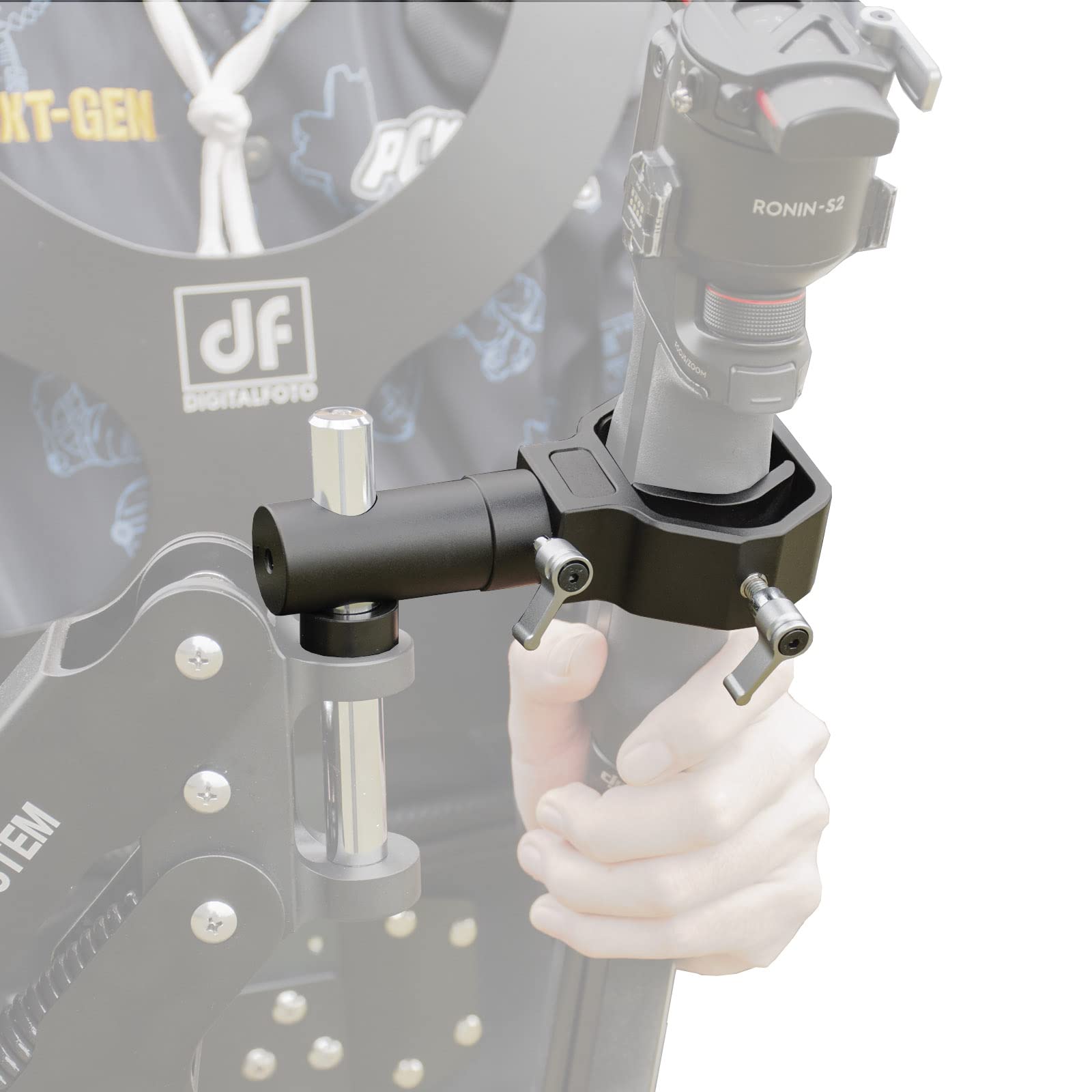 Difesuro Th02 Steadycam Axis Arm Adapter,Gimbal Vest Rotatable Converter For 12Mm 13Mm 16Mm Diameter Tube,Compatible With Dji Rs4 Pro/3/2/ Ronin S/Zhiyun Crane 3S/Float/Thanos Vest Series Etc