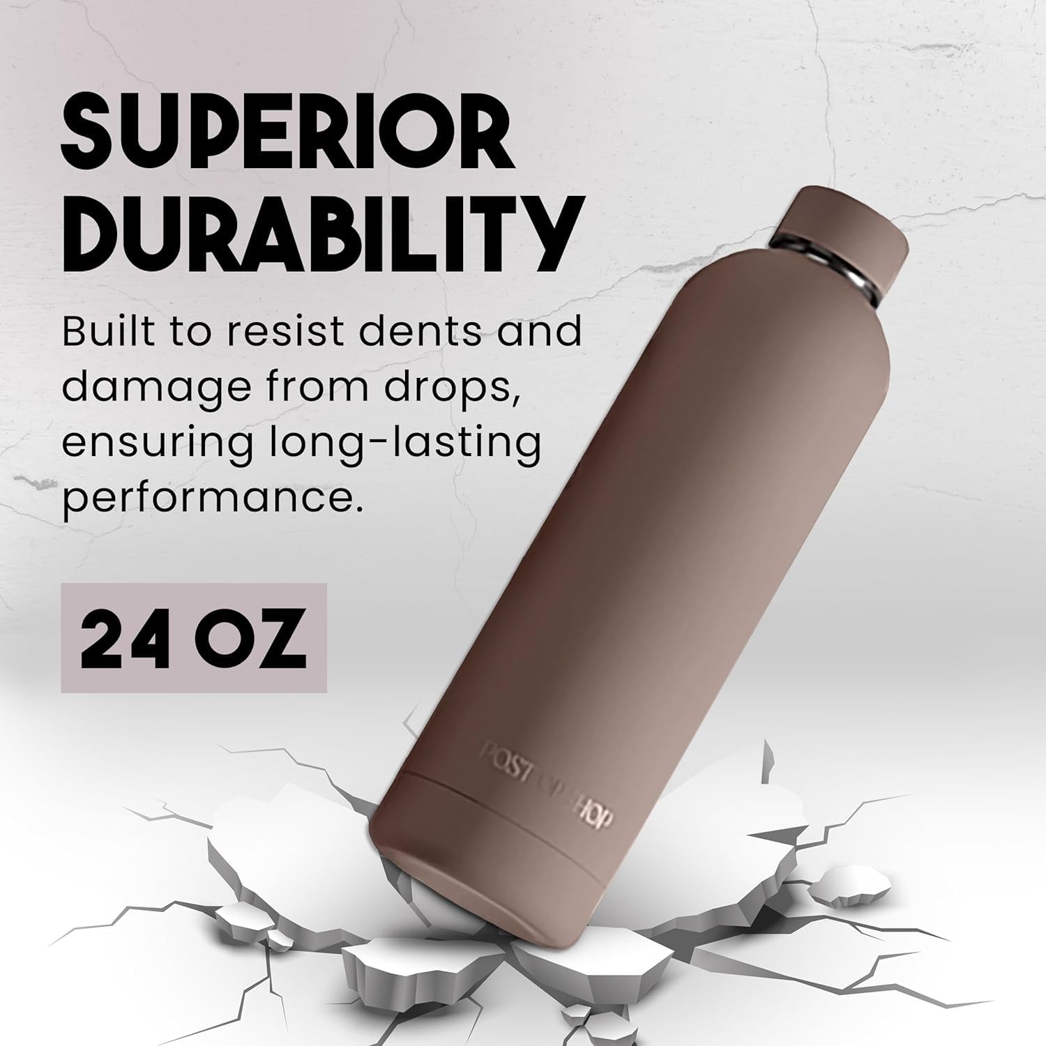 Stainless Steel Water Bottle - 24 Oz Water Bottle For Men & Women - Leak Proof Reusable