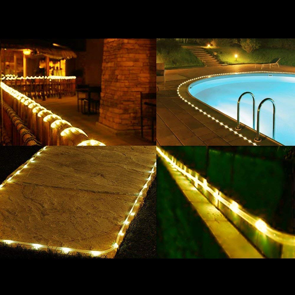 Sunseaton Solar Rope Lights,200 Leds 66Ft/20M Waterproof Solar String Copper Wire Light,Outdoor Rope Lights For Garden Yard Path Fence Tree Wedding Party Decorative (20M/66Ft, Pink)
