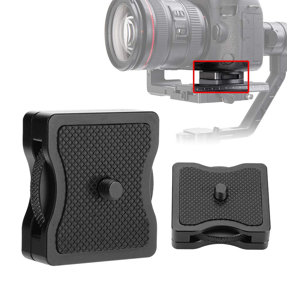 Acouto Camera Riser Plate 1/4" Screw Camera Height Riser Camera Stabilizer Quick Release Base 1.5Cm Height Riser Adapter For Zhiyun Crane For Dji Ronin-S Dslr Stabilizer