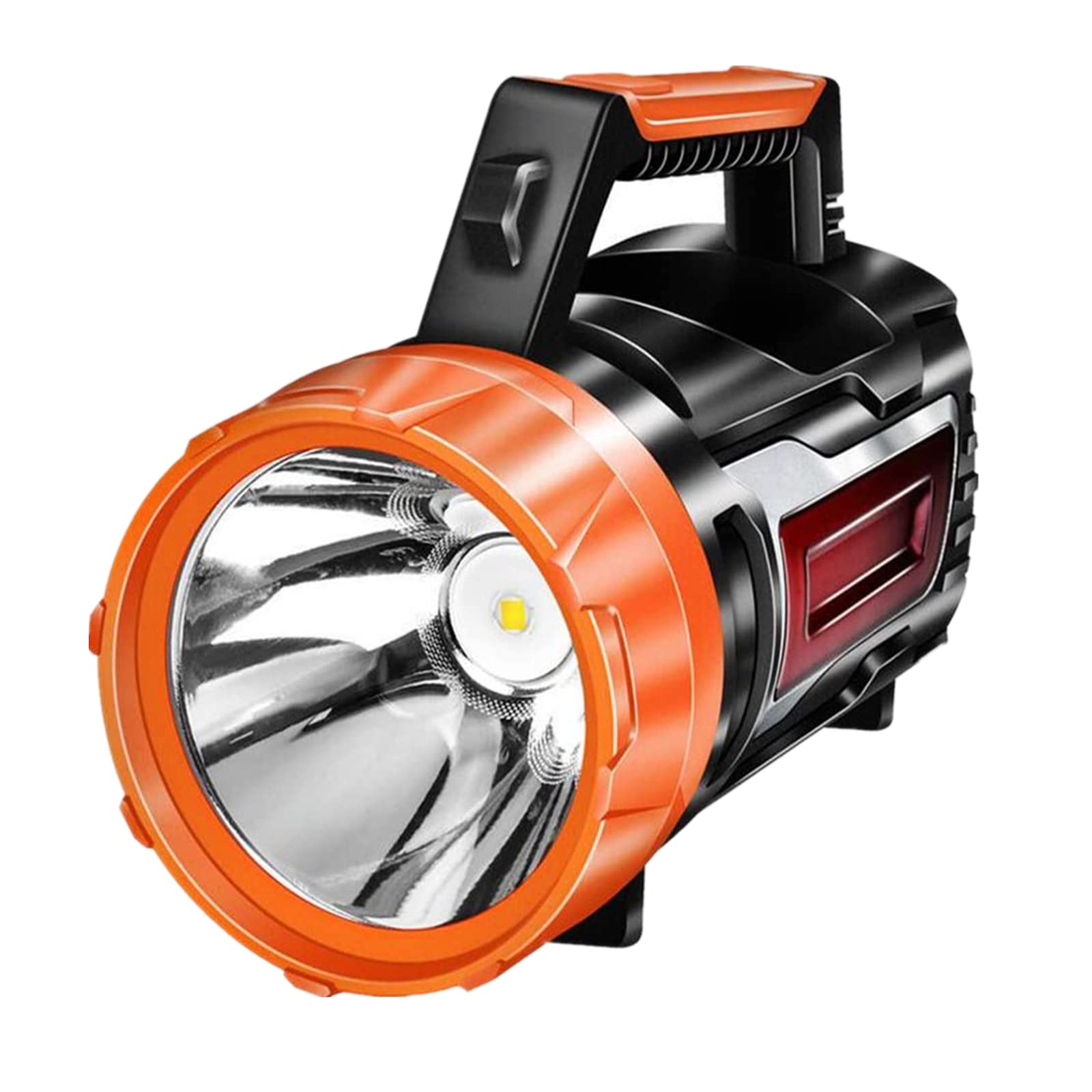Inshareplus Handheld Spotlight Searchlight, Rechargeable 35W High Lumen Waterproof Ultra Bright Led Hand Crank Flashlight, Portable Usb Power Bank With Long-Lasting Battery For Camping, Outdoor, Emergency