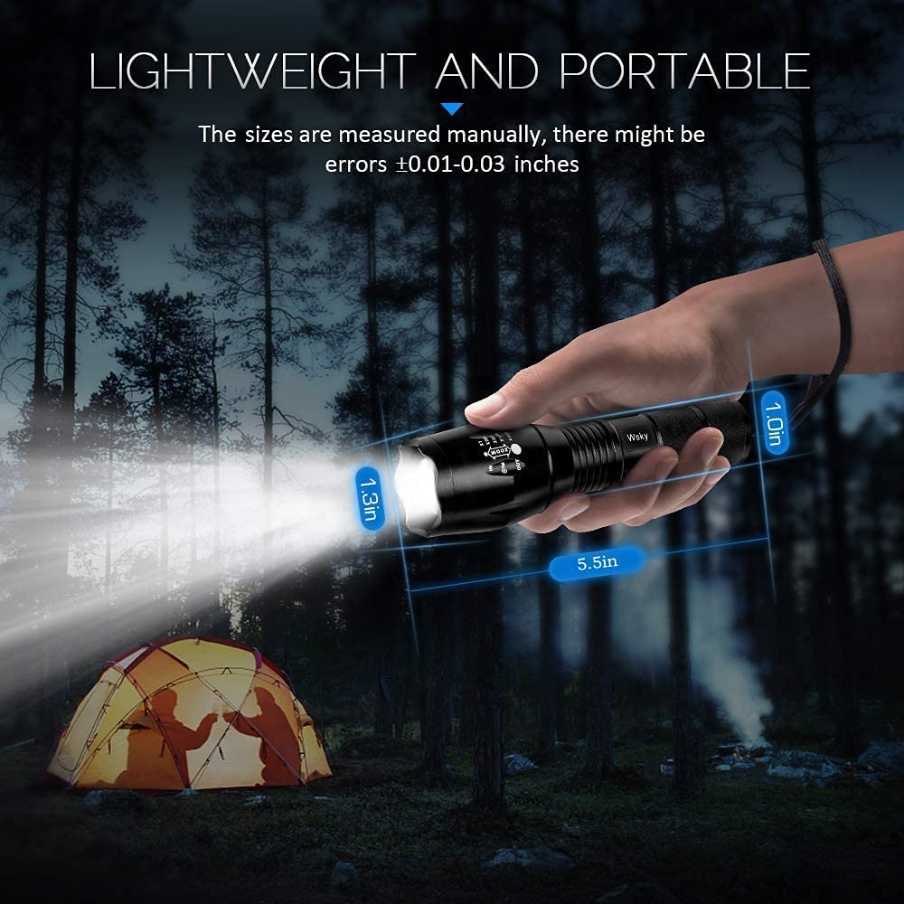 Maxiaeon 6Pcs Led Flashlights, 10000 High Lumens Utility Flashlight, 5 Modes, Waterproof Super Bright Flashlights For Emergencies, Camping, Hiking