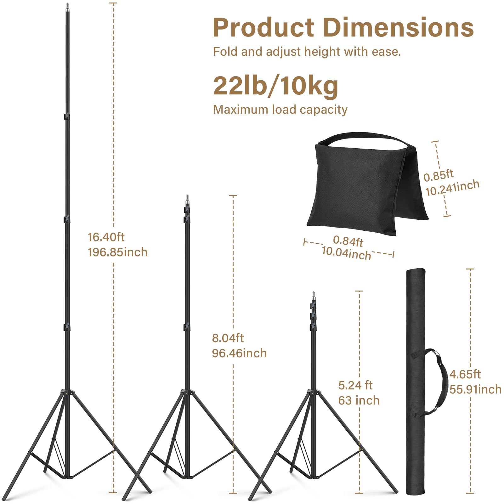 Sdfghj 16.4' Sky High Tripod Tall Video Camera Sports Tripod Stand, 16.4Ft/197Inch/500Cm Heavy Duty Photography Light Stand For Filming Recording Gopro Sport Game Photo