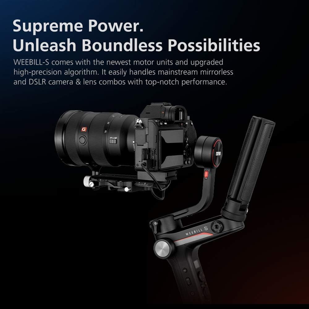 Zhiyun Zhi Yun Weebill S Gimbal Stabilizer For Mirrorless And Dslr Camera,For Canon 5Div 5Diii Eos R Sony A7M3 A7R3 A7 Iii A9 Panasonic S1 Gh5S Nikon Z6, 3-Axis Handheld Camera Gimbal
