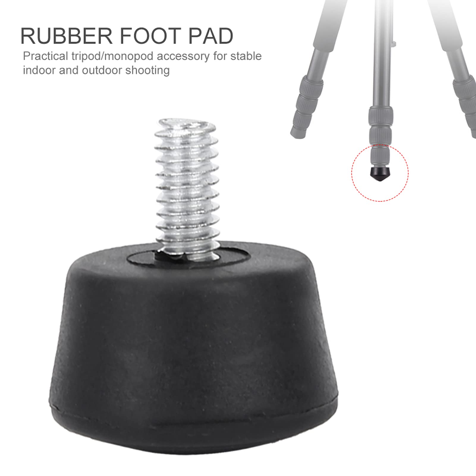 Zopsc Monopod Foot Pad, Universal Antislip Rubber Tripod Feet Pad, 1/4 Inch & 3/8 Inch Tripod Foot Pad Photography Accessories For Tripod Monopod