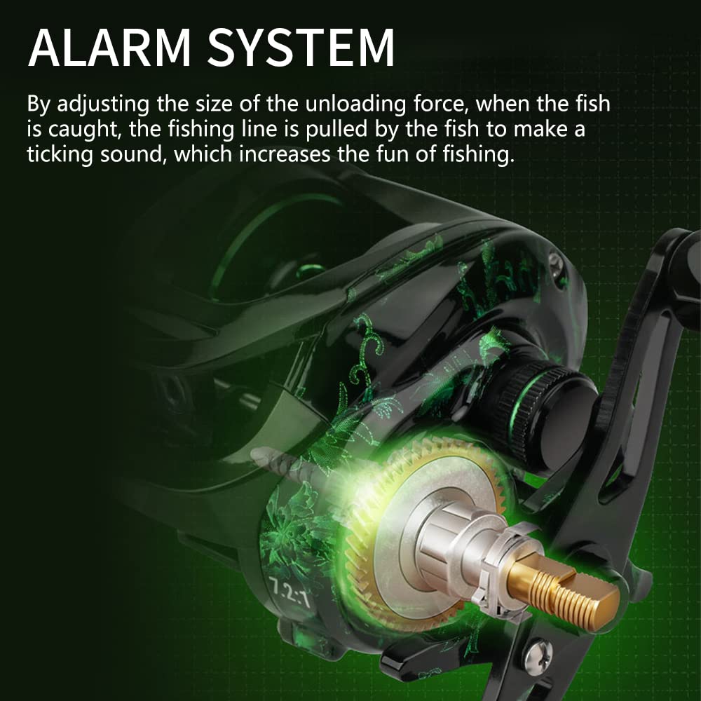 Yklp Fishing Baitcasting Reel, Baitcaster Fishing Reels With 18+1Bb Stainless Steel Ball Bearings,Magnetic Braking System For Fishing Saltwater Freshwater, Available In 7.1: 1