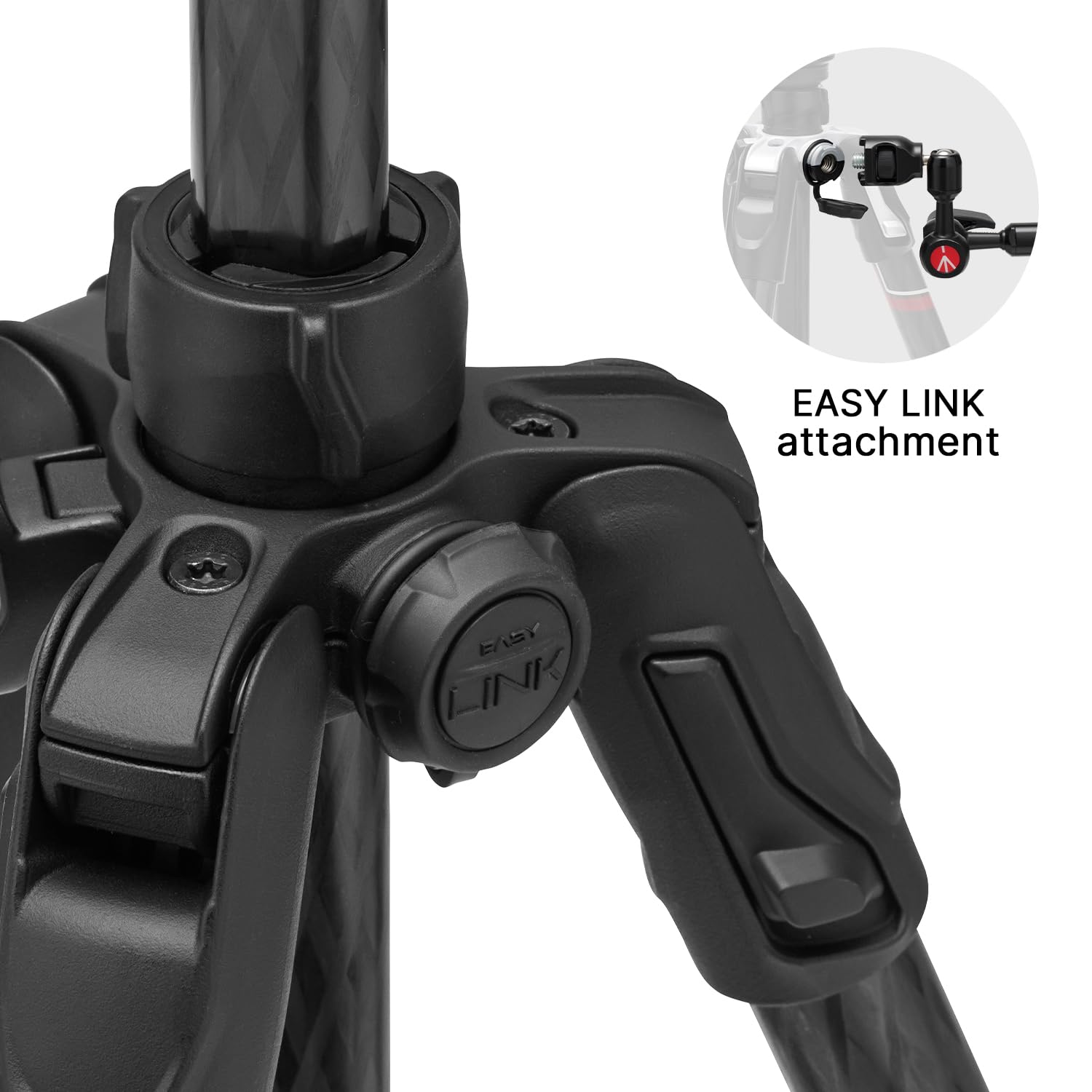 Manfrotto Be Gt Pro 4-Section Carbon Fiber Travel Tripod Legs, Black Matte