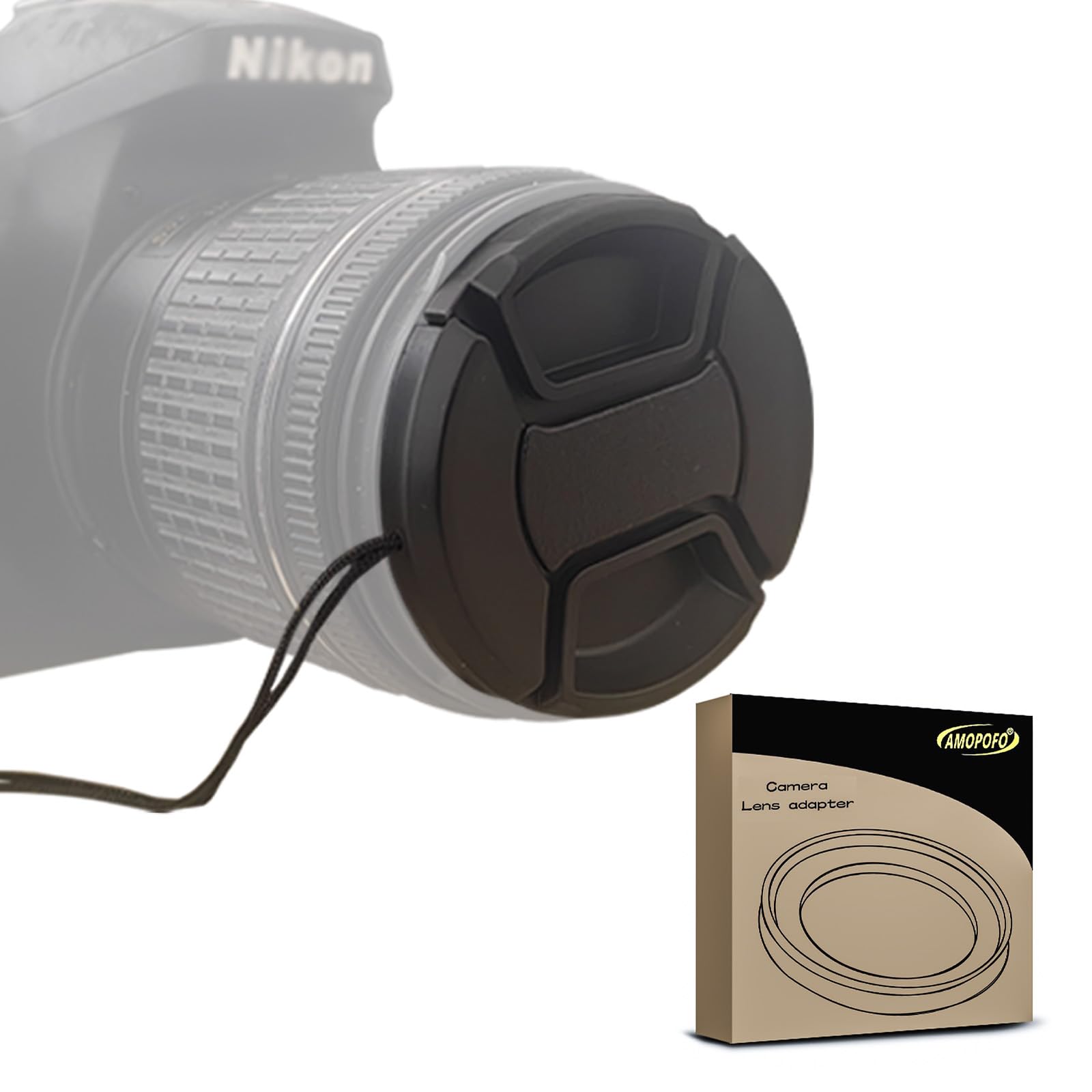 Amopofo 39Mm Lens Cap Center Snap On Lens Cap Suitable For Compatible With All Brands Any Ø39Mm With Camera Lenses.