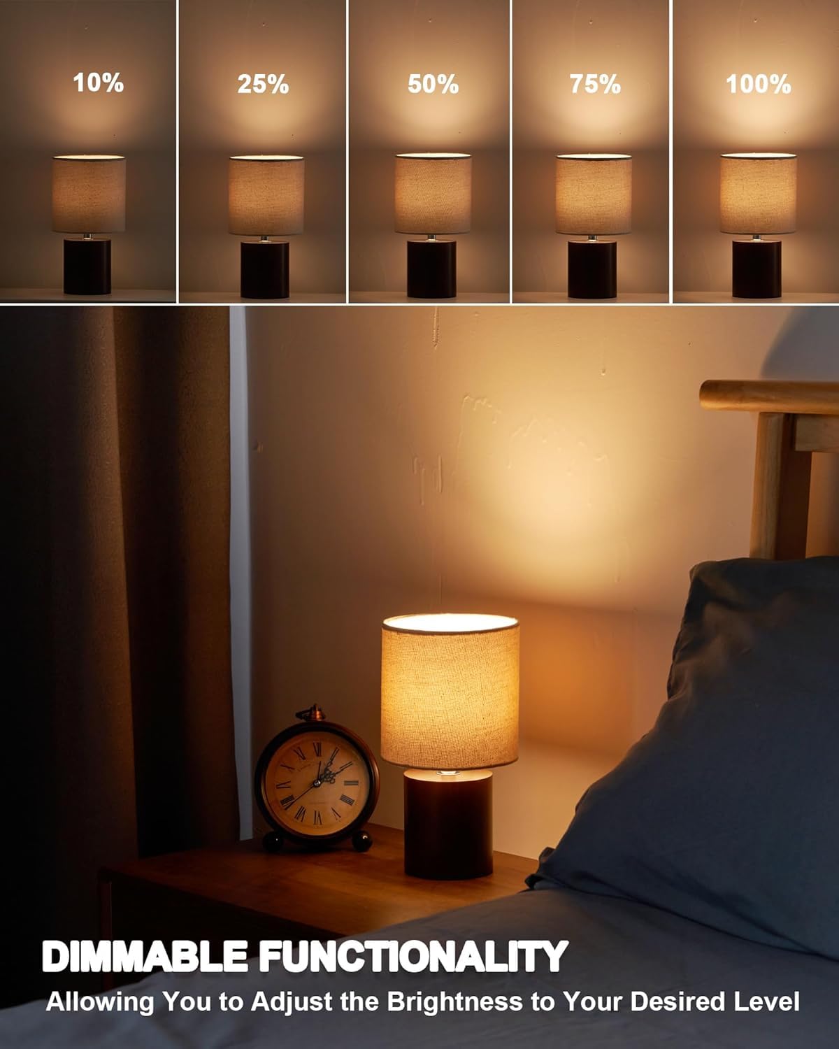 Umexus Rechargeable Cordless Table Lamp With Timer, Remote, Dimmer, Wood Small Battery Operated Lights Patio, Warm Bedroom Nightstand Lamp, Rgb Ambient Lighting For Home Dinner Side End Table Kitchen