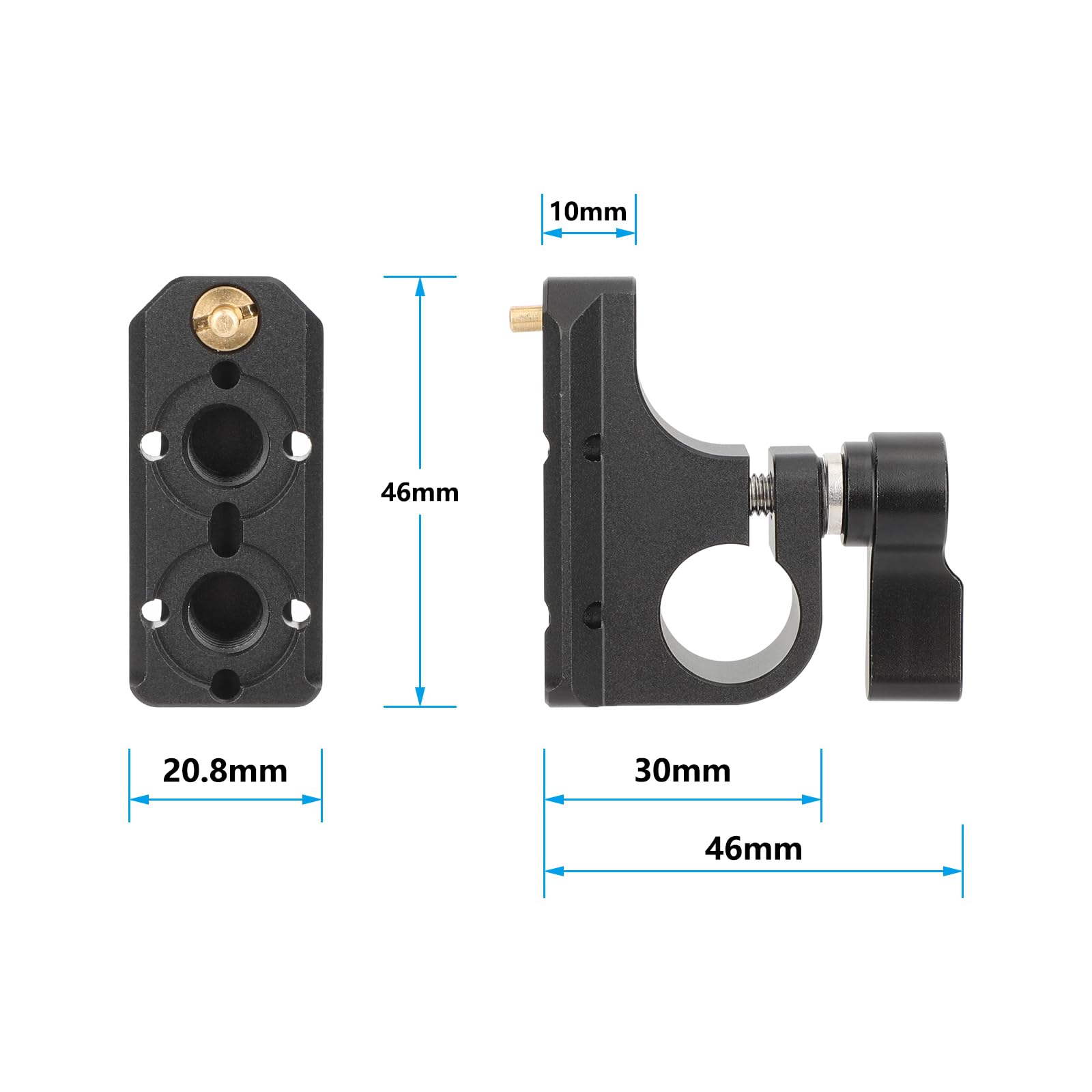 Camvate 15Mm Rod Holder With Nato Rail - 3565