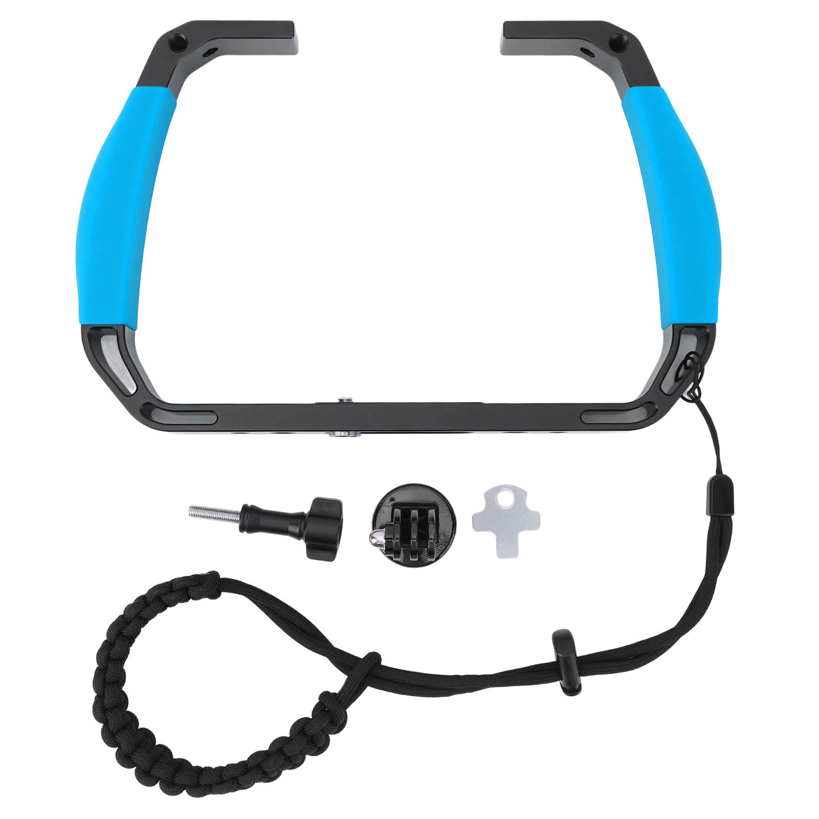 Youthink Underwater Diving Rig Stabilizer With Non Slip Grip For Action Camera Handle - For Diving Enthusiasts And Videographers - Aluminium Alloysilicone (Sky Blue)