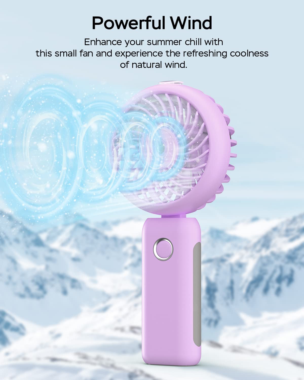 Portable Handheld Misting Fan, 4000Mah Usb Rechargeable Personal Foldable Fan With Water Tank Batter