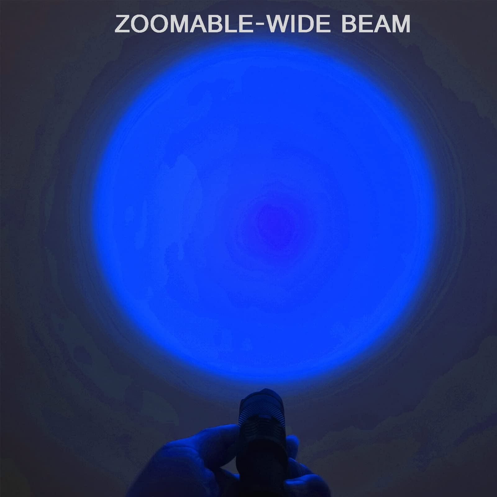 Xysrz 4 Pack One Mode Zoomable Blue Led Flashlight With Clip For Hunting Fishing