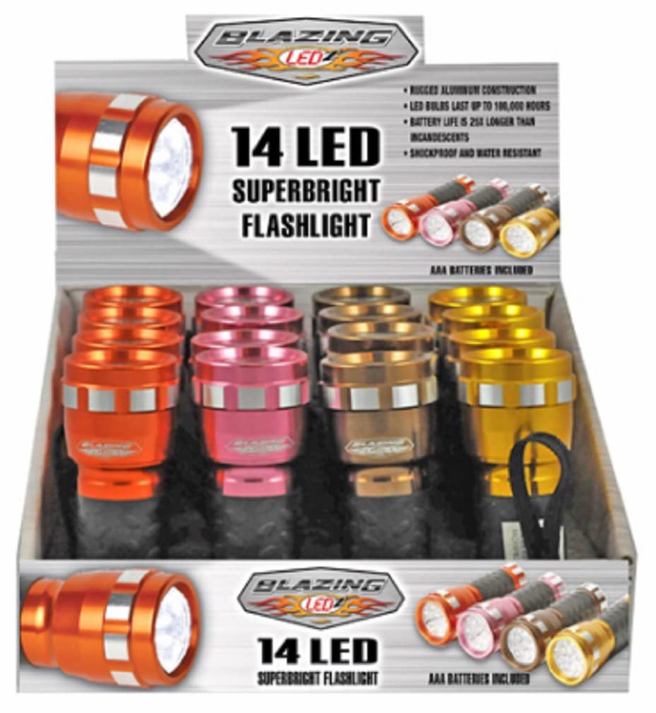 Blazing Ledz Grove 14 Led 85 Lumens Assorted Led Flashlight Aaa Battery
