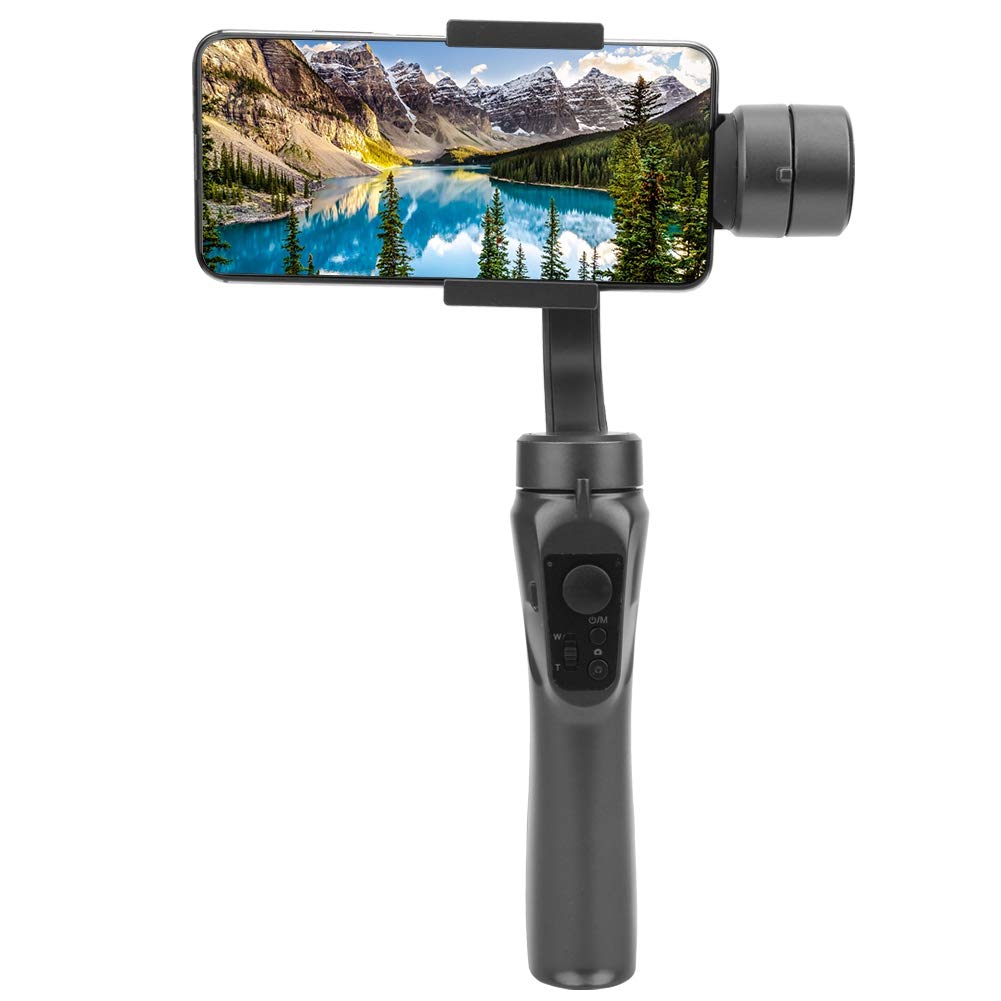 Asixxsix Face Recognition 3‑Axis Stabilizer, 3‑Axis Phone Stabilizer, Panoramic Mode Smart Tracks For Streaming Media Youtube