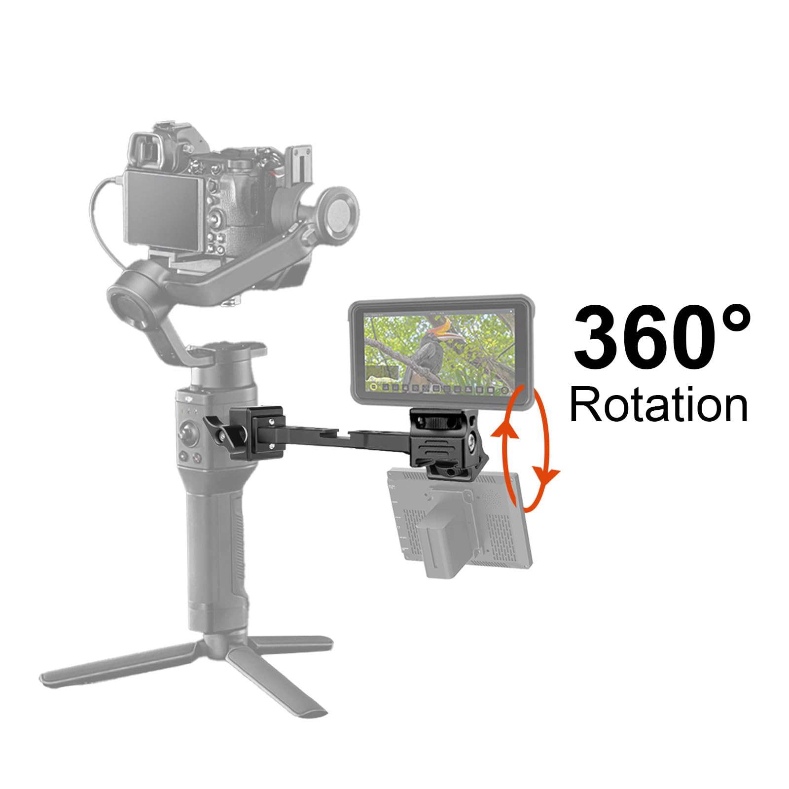 Haoyull Camera Stabilizer Bracket, Aviation Aluminum With Slip Resistant Pad Stabilizer Camera Stand Quick Release