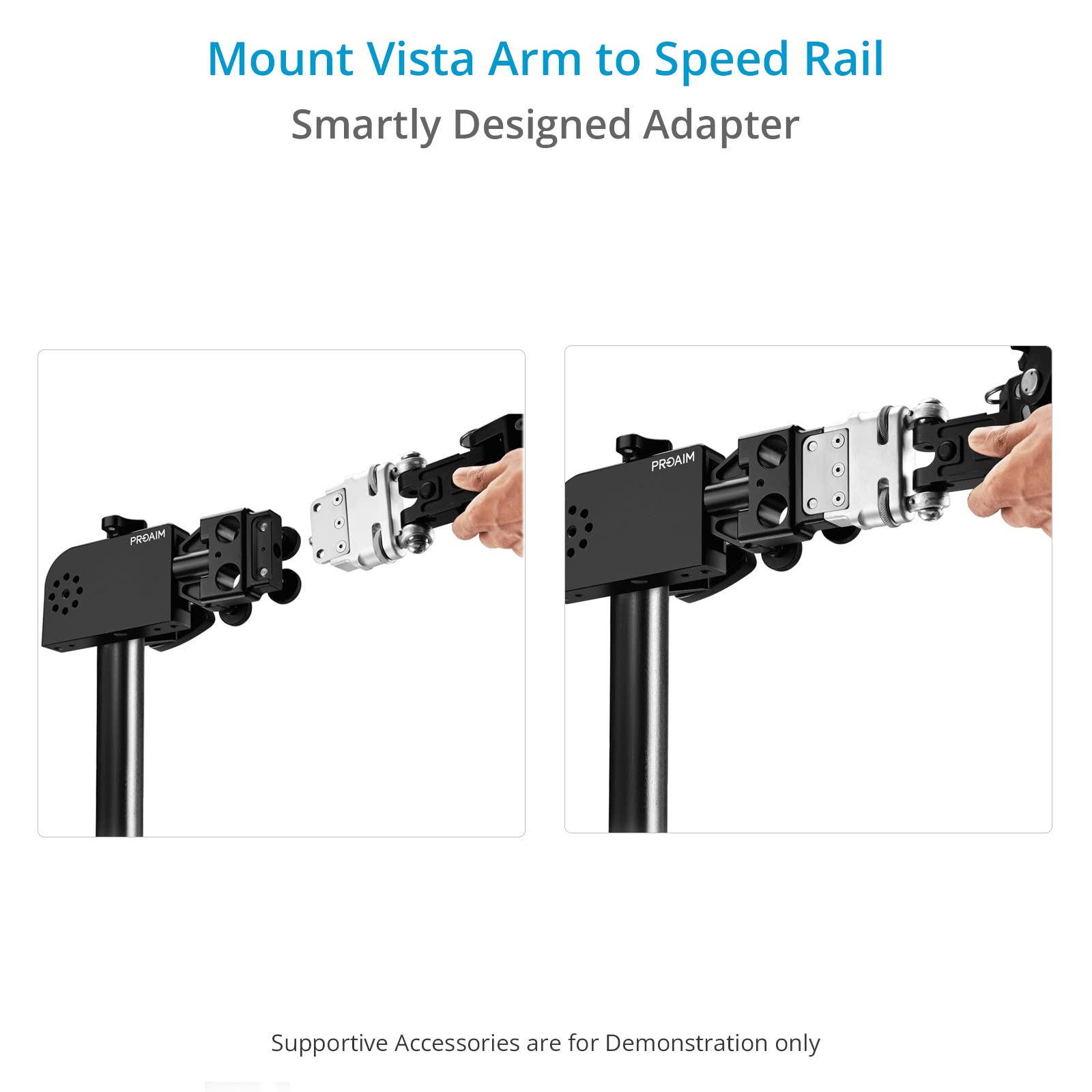 Proaim Vsta Socket Mount For Hard Mount Kit  Compatible With Vista Stabilizer Arm  For Cars, Rail-Compatible Dollies, Tri-Hats & Cameras Rickshaw Carts (Vsta-Ii-Sm)