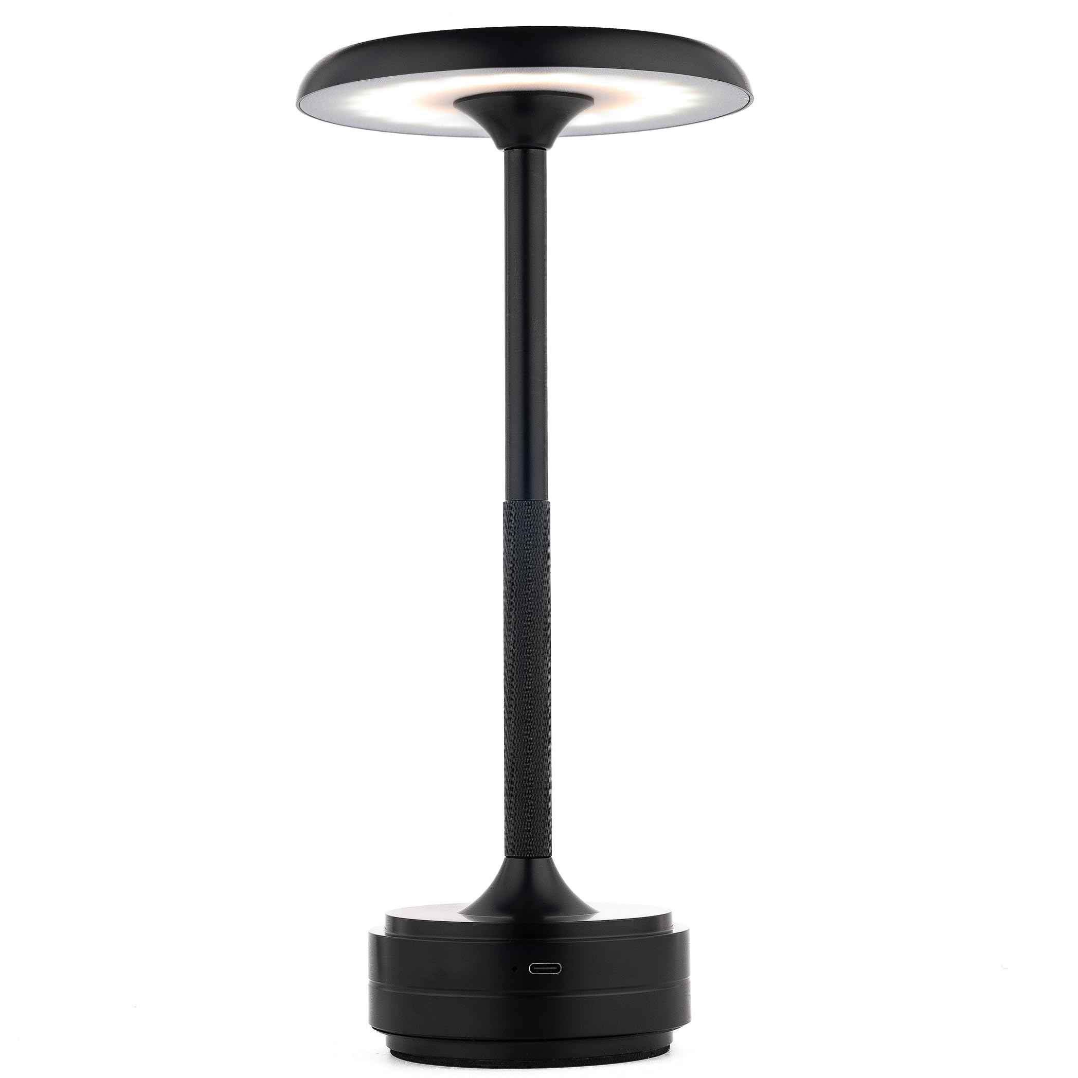 Yyxgoob Cordless Portable Led Table Lamp， Rechargeable Battery Operated Desk Lamp With Touch Sensor Three-Level Dimmable Suitable For Home Office Bedroom Hotel Room Restaurant Outdoo (Black) (Black)