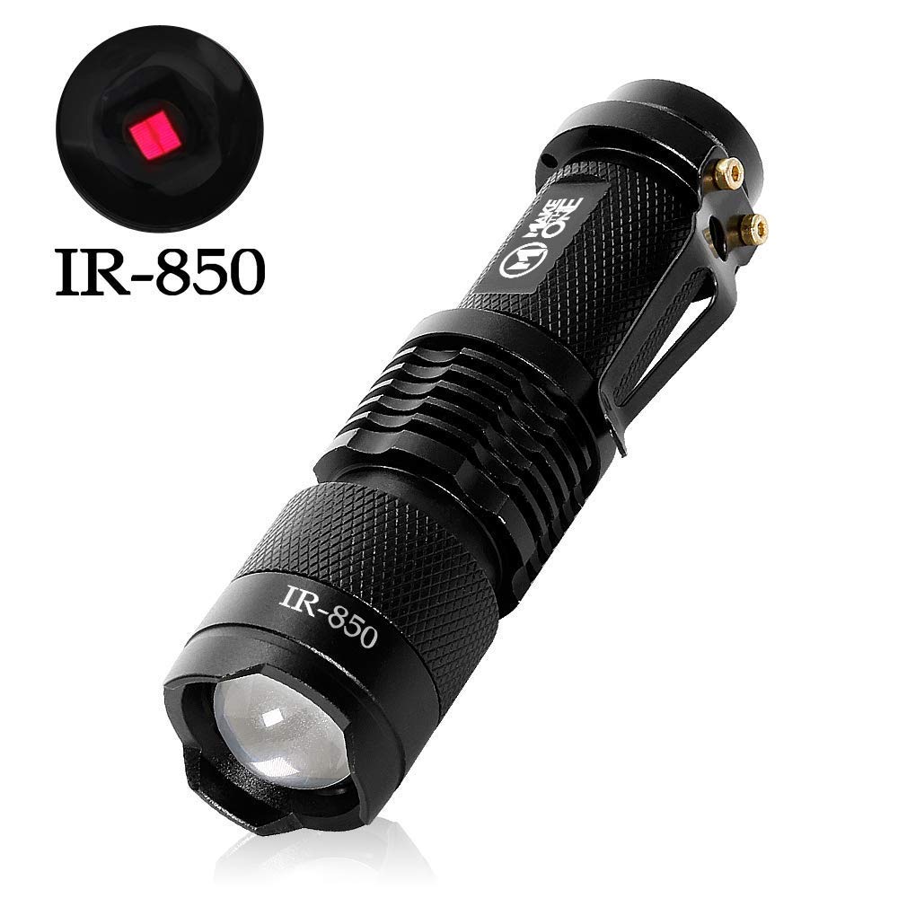 Maketheone Ir Torch 3 Watt 850Nm Infrared Light Night Vision Flashlight Torch - Infrared Light Is Invisible To Human Eyes - To Be Used With Night Vision Device (Not Include Battery)