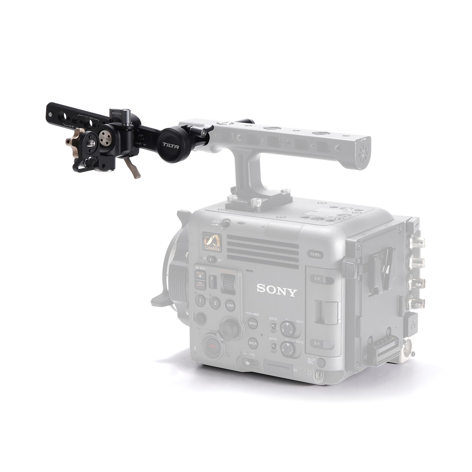 Tilta Rotatable Evf Bracket Compatible With Sony Burano  Compatible With The Original Top Handle  Works With Evf  Adds Minimal Weight  Esr-T18-Reb