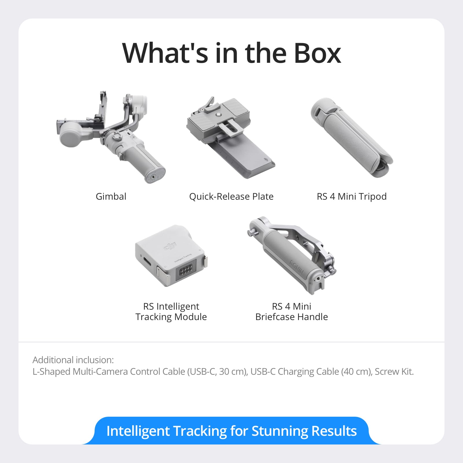 Dji Rs 4 Mini Combo, Gimbal Stabilizer For Cameras Canon/Sony/Panasonic/Nikon/Fujifilm, Auto Axis Locks, Intelligent Tracking, 2Kg/4.4Lbs Payload, Camera Gimbal, Camera Stabilizer, Briefcase Handle