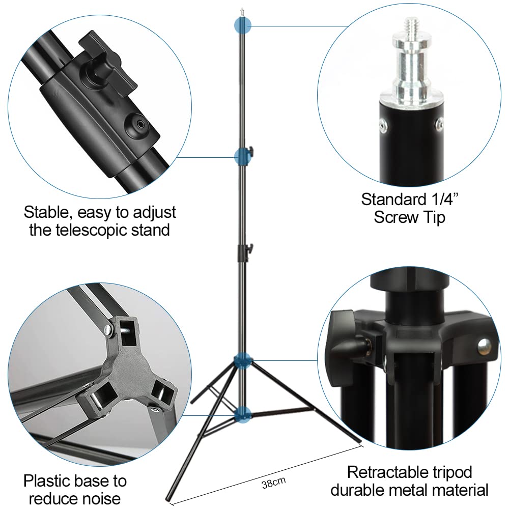 Vonov Photography Light Stand 9.33 Ft/ 2.8M Heavy Duty Aluminum Light Tripod Stand Photography Photo Studio Lighting Stand For Photography Studio, Umbrella, Backdrop, Led Panel, Speedlite Flashes, Reflector