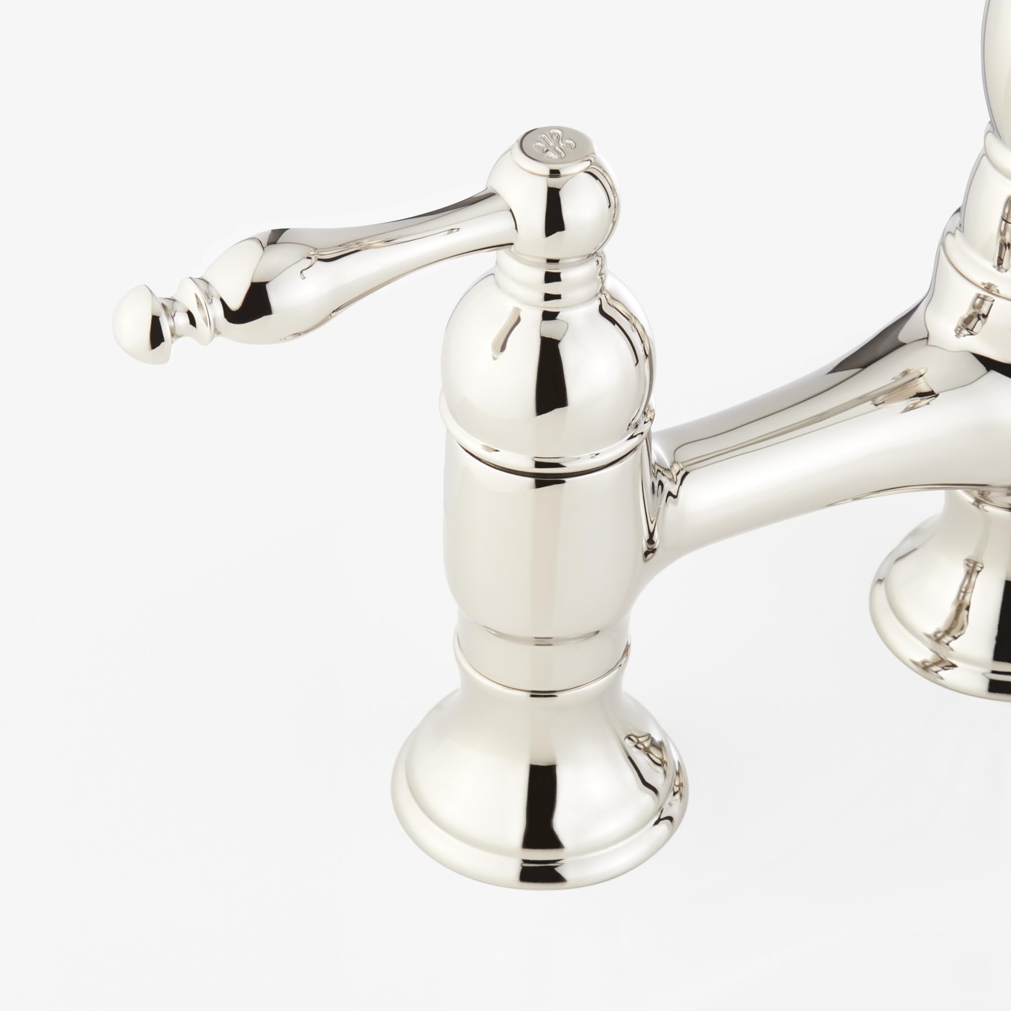 Signature Hardware 954037 Delacour 1.75 Gpm Double Handle Bridge Kitchen Faucet With Side Spray - Polished Nickel