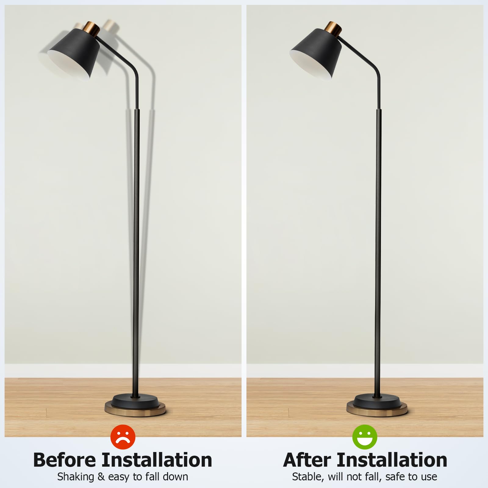 Luxshiny Plastic Lamp Base Table Lamp Counterweight Round Base Weight Convenient Light Supplies For Floor And Desk Lamps (Diameter 9.16 Inch)