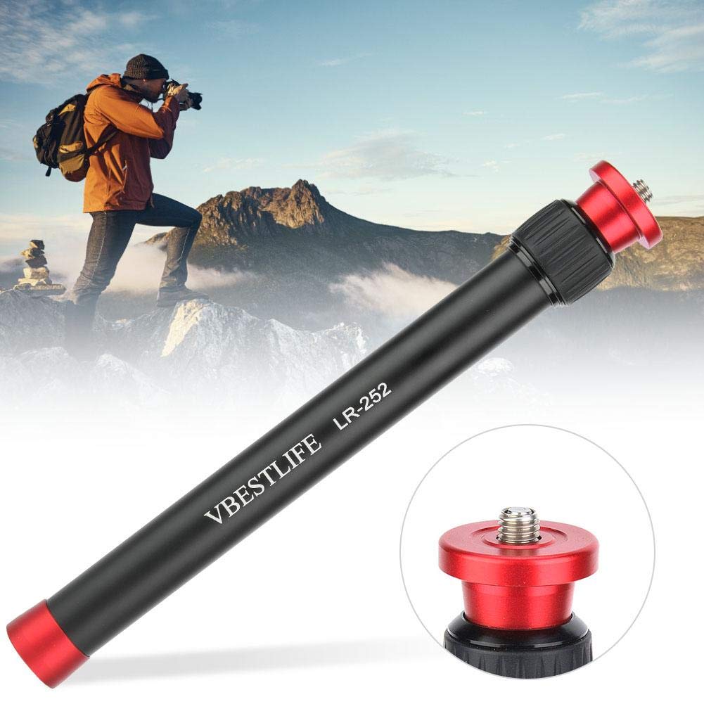 Yosoo Health Gear Tripod Extender, Aluminum Alloy Tripod Mount Monopod Extension Rod For Camera, Red, 1/4-20 Thread, Floor Mount