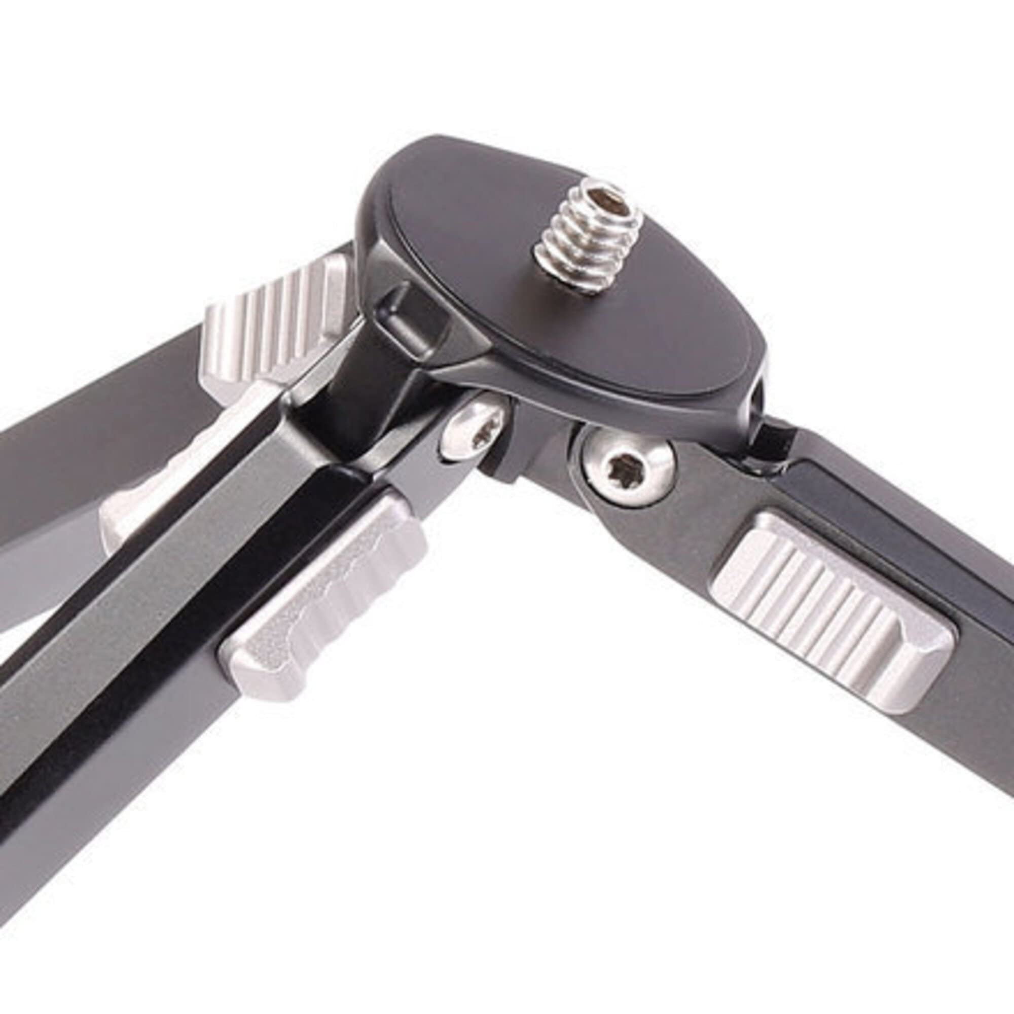 Leofoto Mt-02 Mini Tripod, Aluminum, Portable And Compact, 1/4" Tripod Mounting Stud Ball Head Kit (Mt-02+Mbh-19)