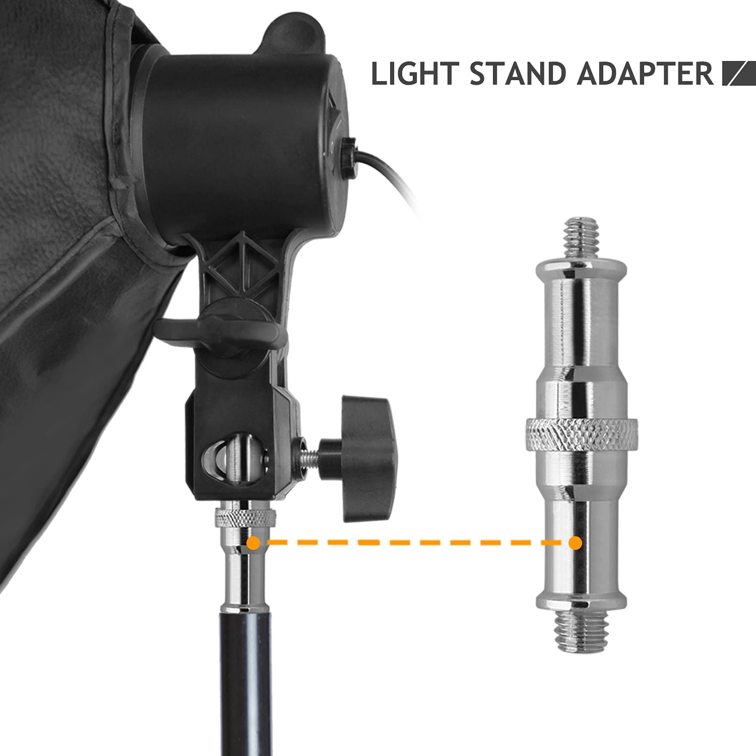 Frgyee 2 Pcs Light Stand Adapter, Spigot Stud 1/4" To 3/8" Metal Male Convertor Threaded Screw Adapter For Studio Light Stand, Camera Tripod Mount, Hotshoe/Coldshoe, Ballhead Frgyee