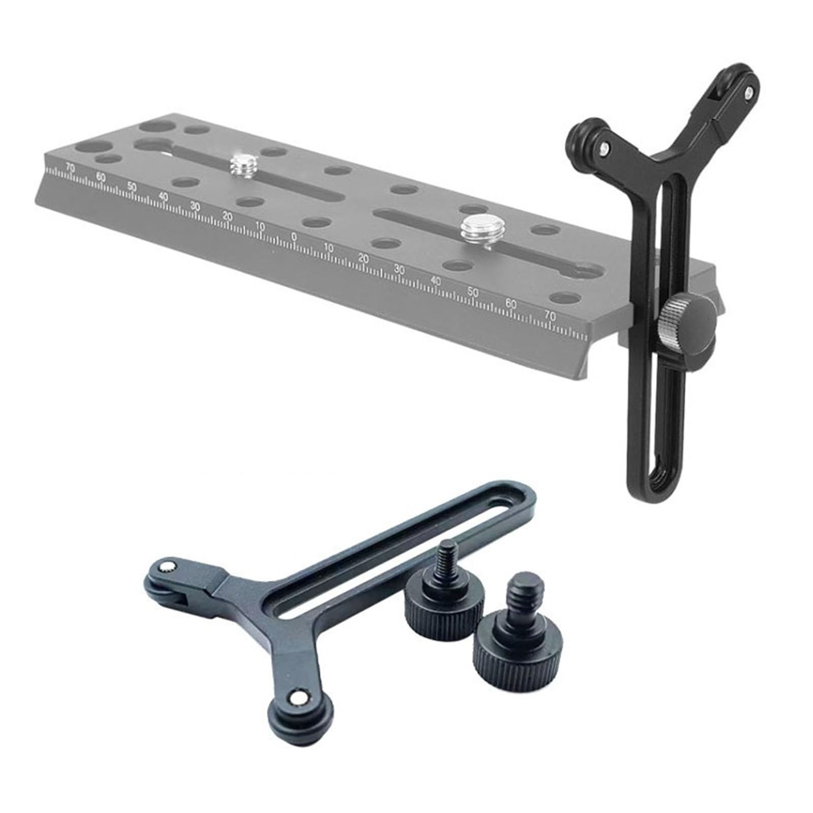 Dbeixiwei Lens Support Frame With 1/4 Inch Slide Screw, Two Wheels Y Shape Bracket For Dji Ronin S Camera Stabilizer