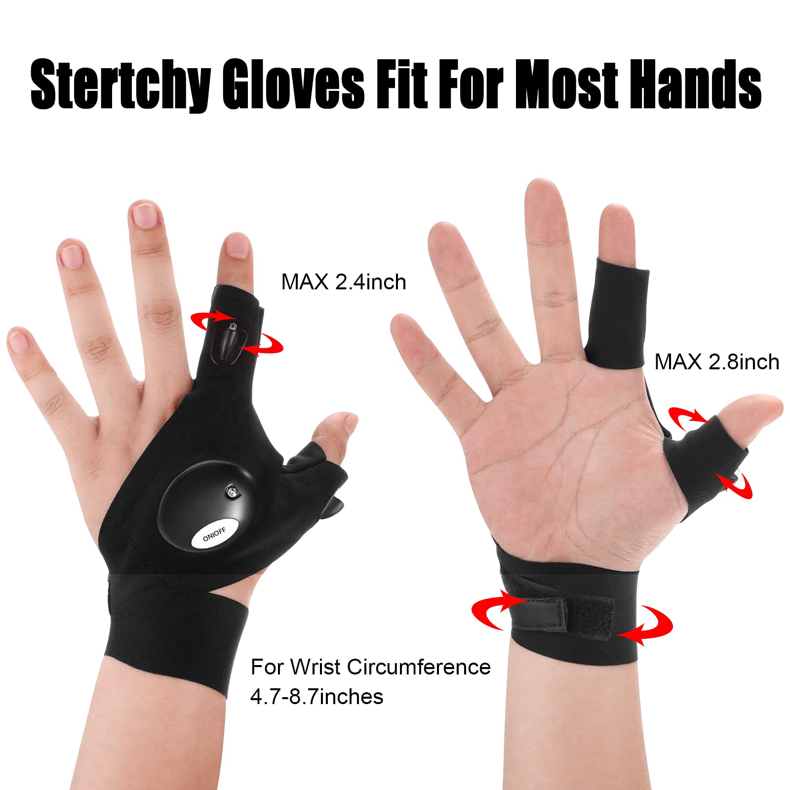 Kuchey Fathers Day Dad  Birthday Gadgets  From Daughter Wife Easter  For Him Valentines Christmas Stocking Stuffers For Men Boyfriend Husband Led Flashlight Gloves Fishing Repairing Tools