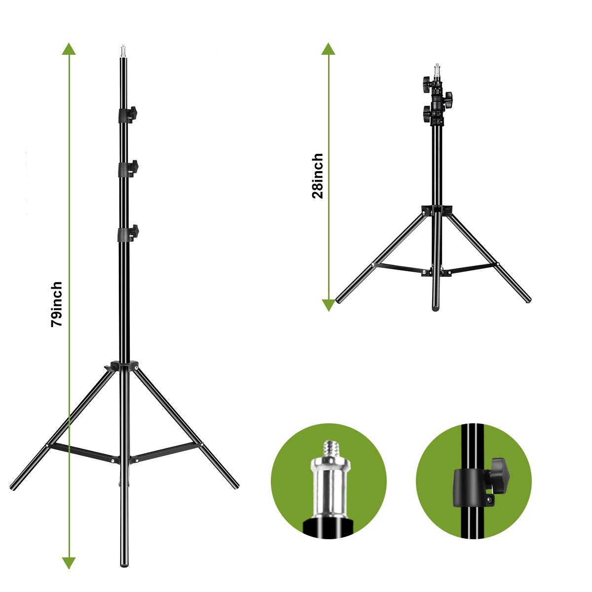 Gvm 80W Led Video Light, Umbrella Lighting Kit Cri97+ 5600K With Tripod Stand, Soft Umbrella, Continuous Output Lighting For Youtube, Video Recording, Wedding, Outdoor Shooting P80S-2
