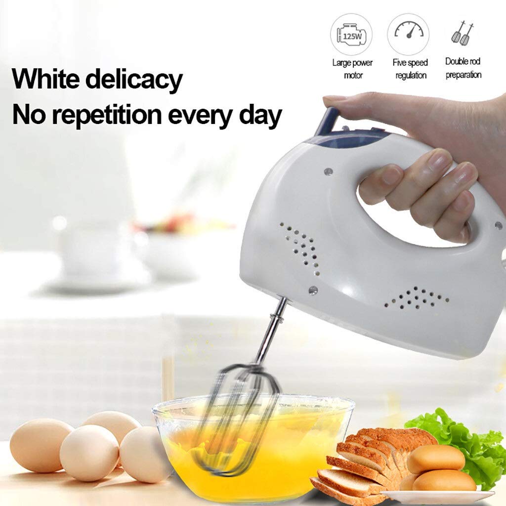 Efkerggjgtgtgjhpwelp Multifunctional Electric Hand-Held Blender, 5-Speed Cream Blender Kitchen Baking Tools
