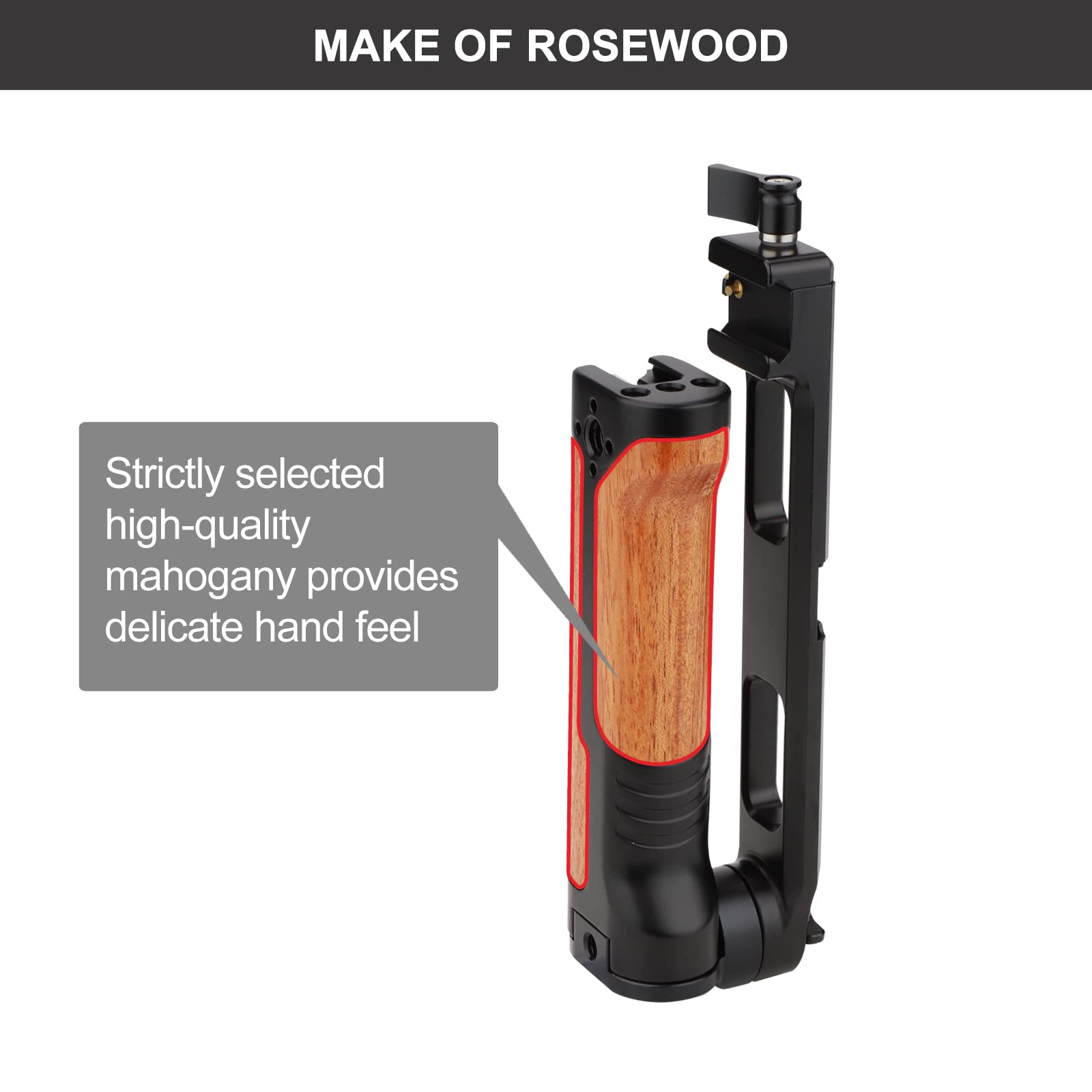 Leftfoto Gimbal Stabilizer Handle For Dji Rs 2/Rs 3/Rs 3-Pro/Rsc 2 Gimbal,Wooden Adjustable Gimbal Extended Handle Grip.