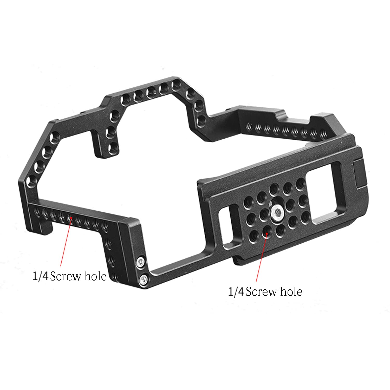 Topcine Camera Cage For Compatible For Canon Eos 90D/80D/70D Dslr Camera Photography Dslr Camera Full Cage With Dual Cold Shoe Mount 1/4" Screw Hole Standard 38Mm Bottom Plate