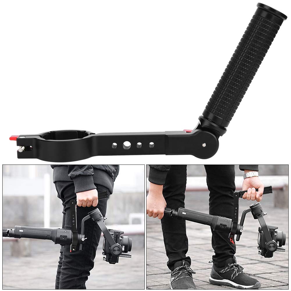 Pomya Gimbal Hand Grip, Lanyard Sling Extension Bracket Monitor Flash Mount Handle Extender Compatible For Dji Ronin-S Zhiyun Crane2 Handheld Gimbal Stabilizer(For Ronin-S)